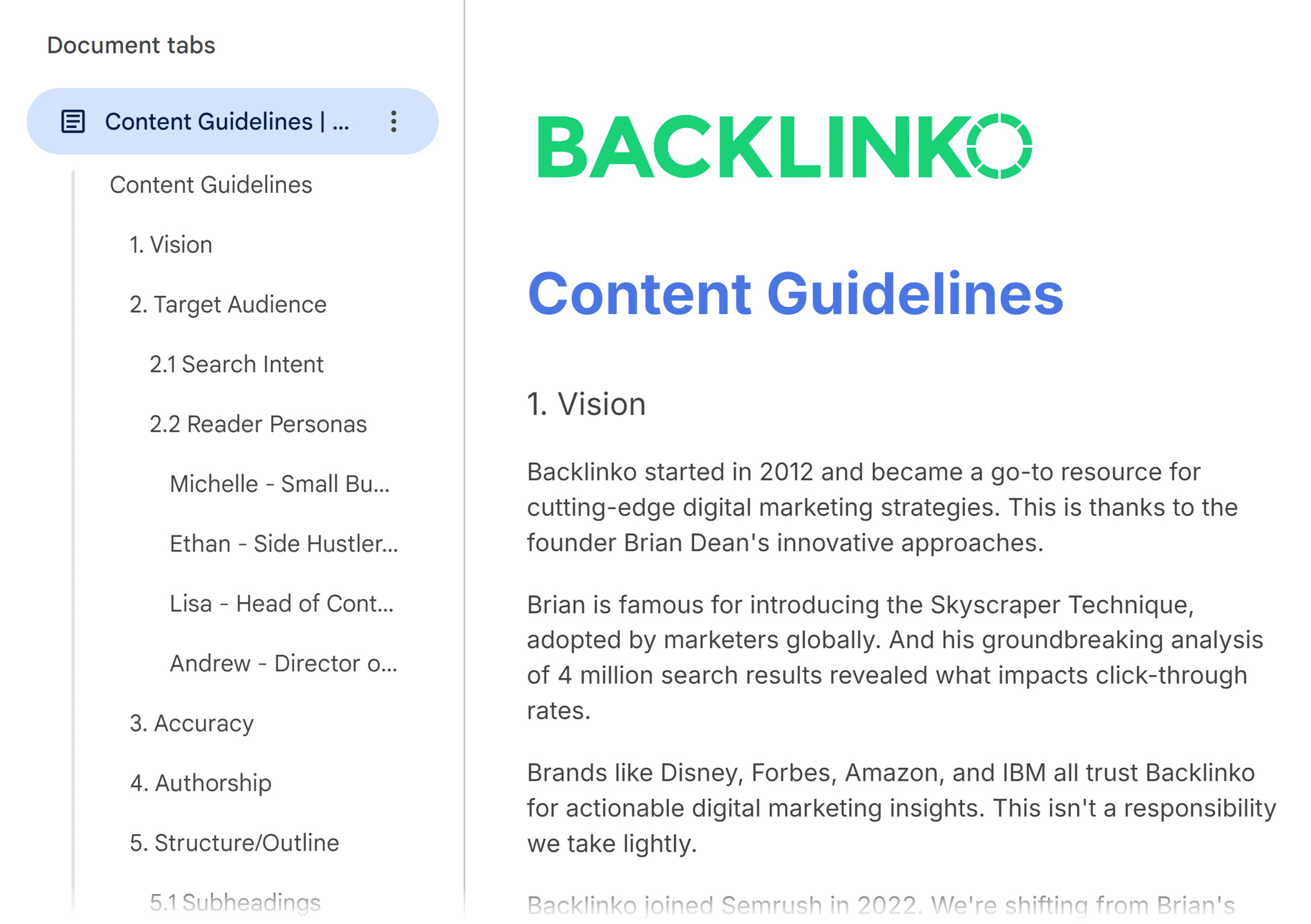 Content Guidelines – Backlinko