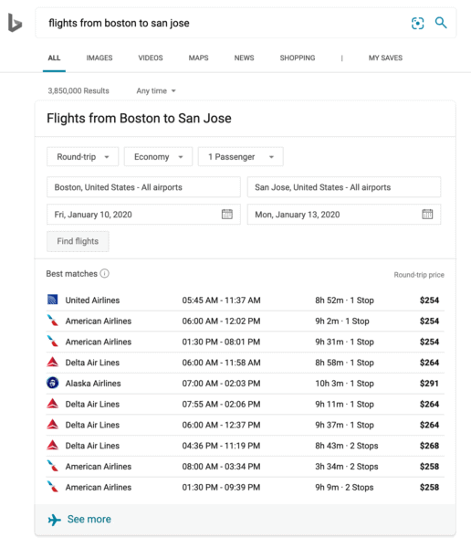 Bing partners with flight booking sites to bolster flight search offerings - |