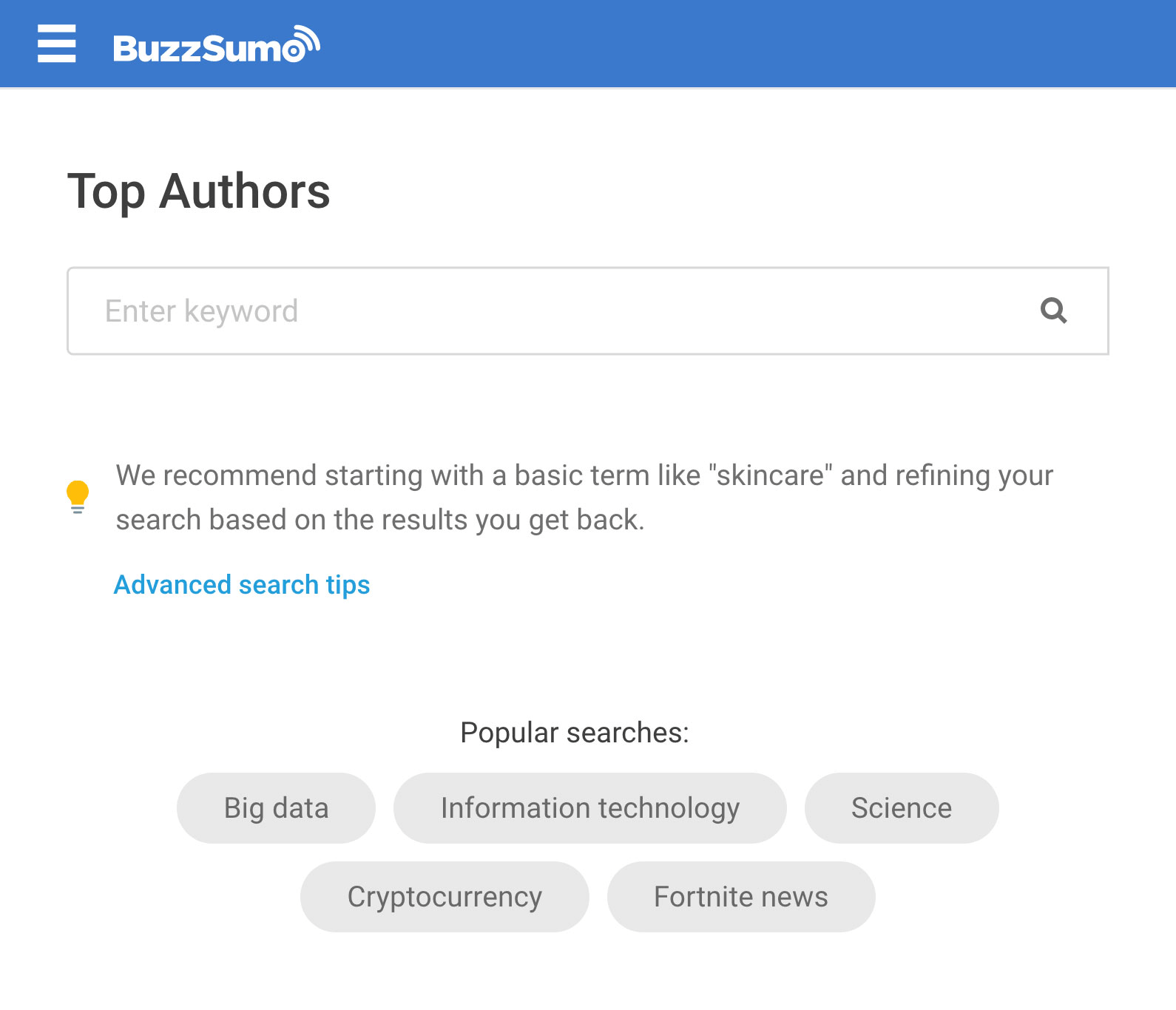 BuzzSumo – Top Authors Tool