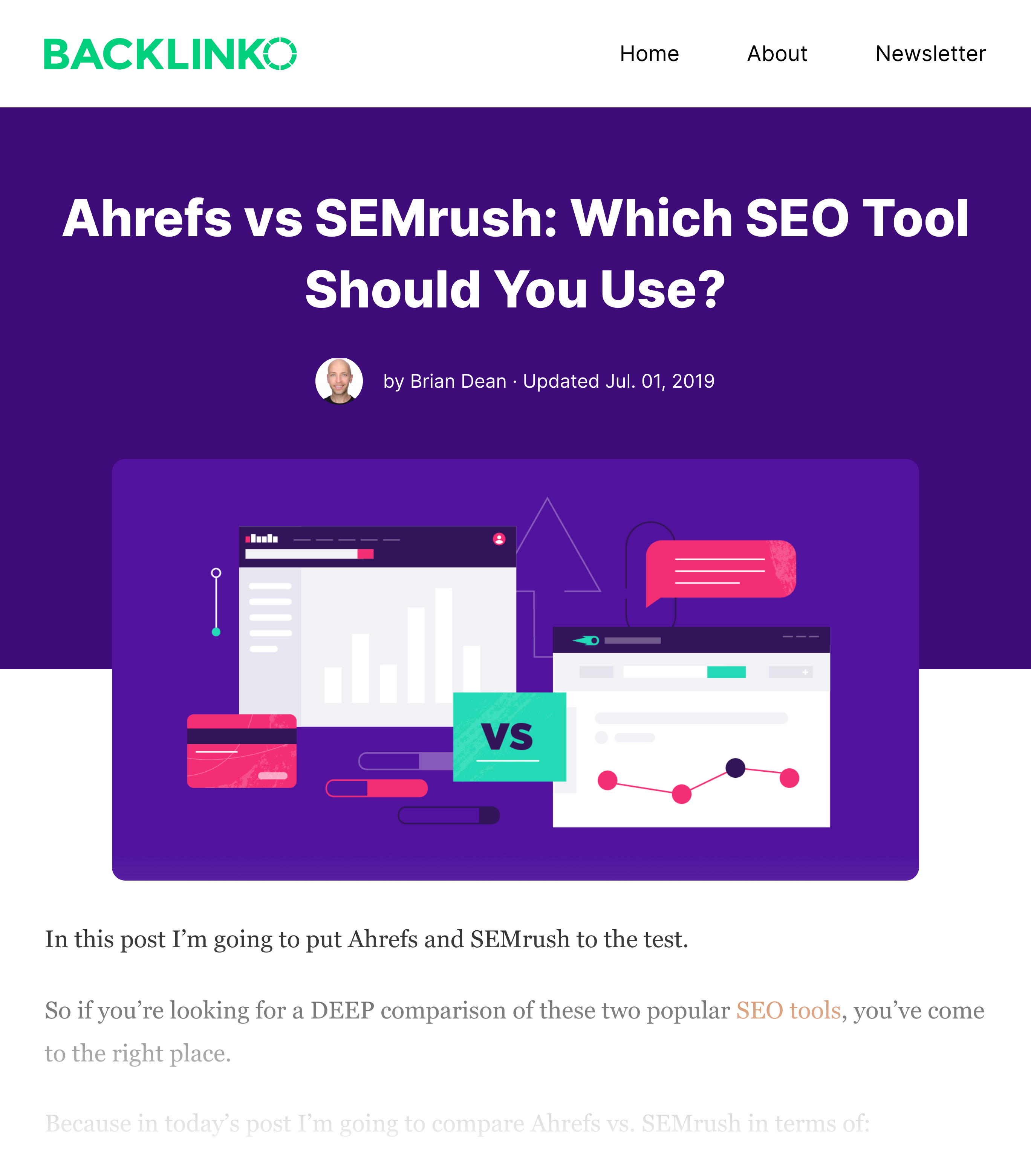 Ahrefs vs SEMrush post