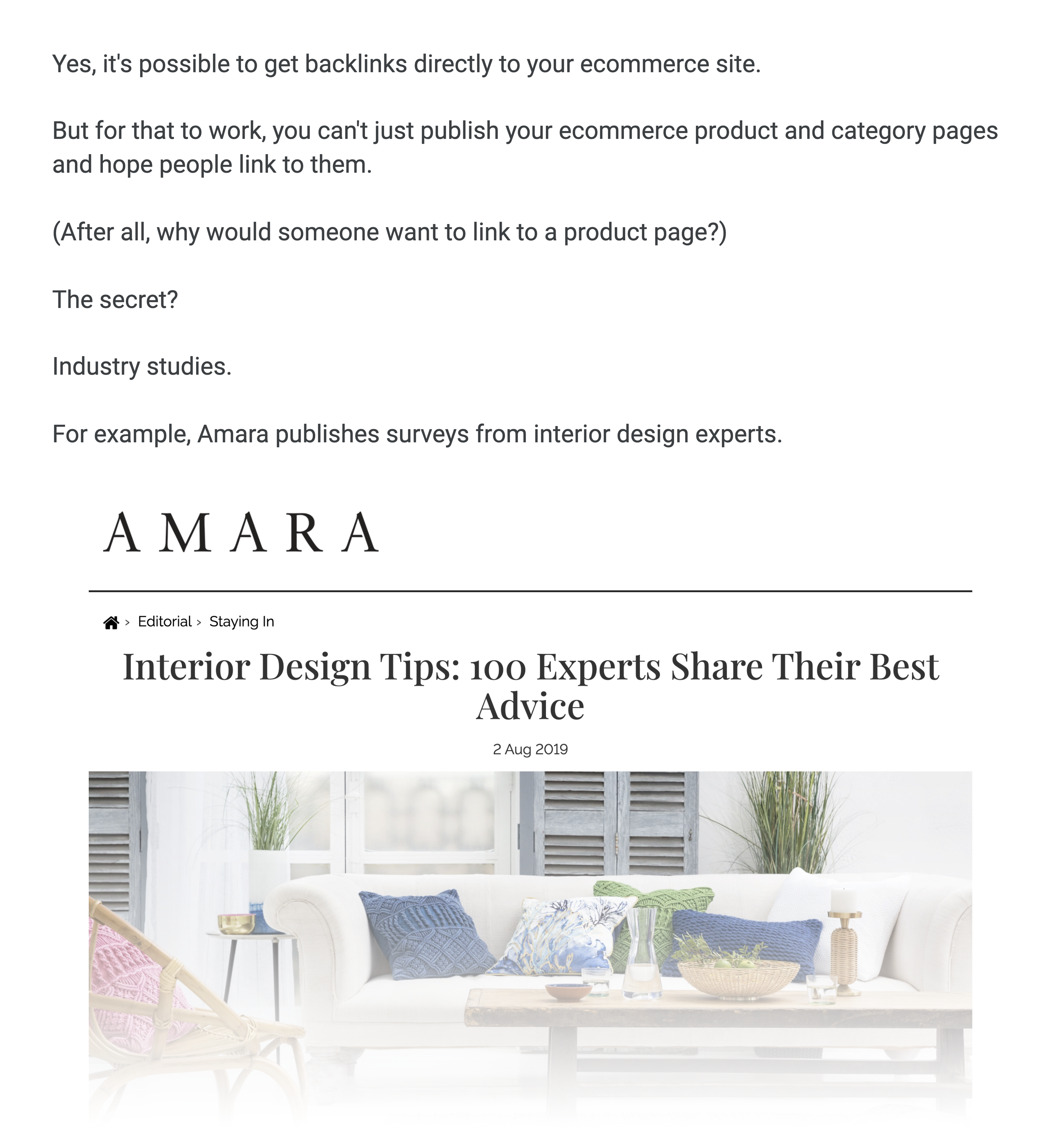Amara – Interior Design Tips Post