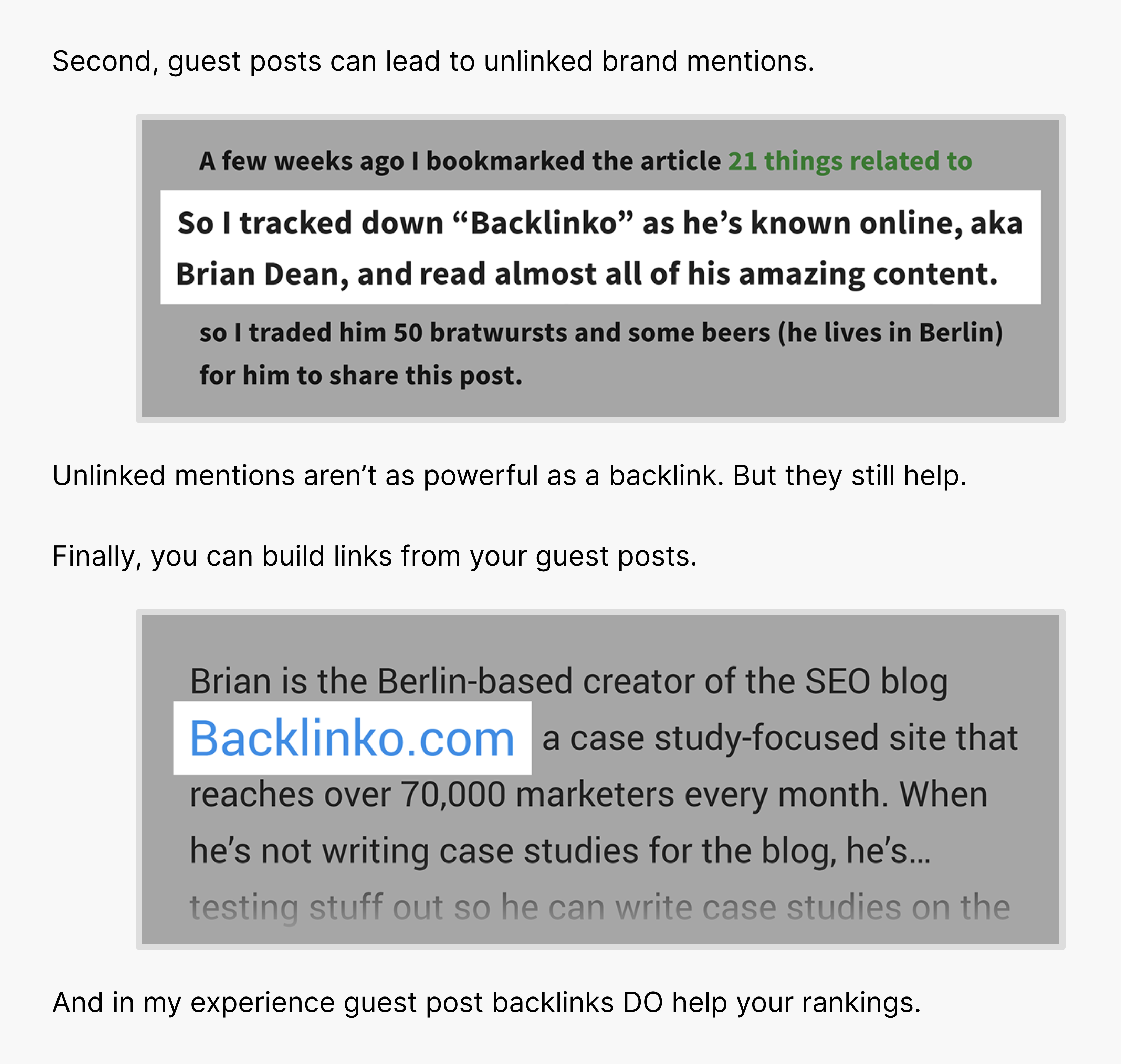 Off-page SEO guide – Post screenshots