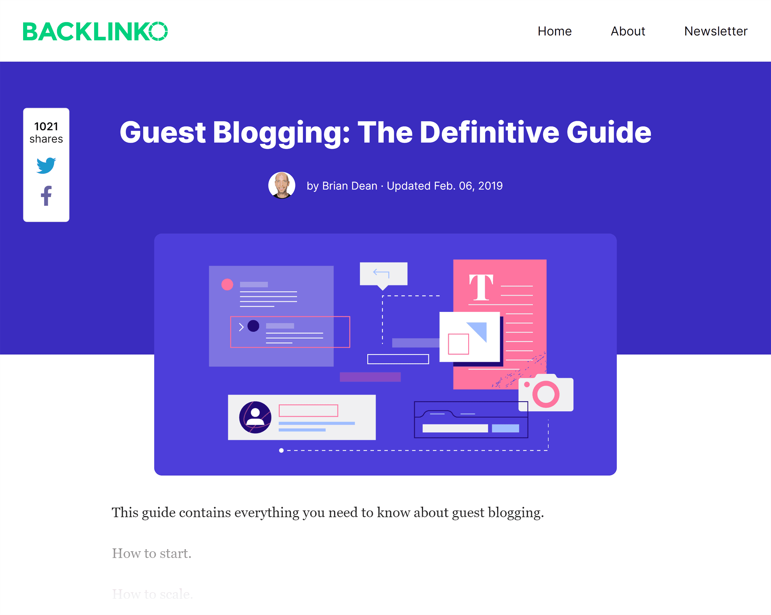 Backlinko – The definitive guide to guest blogging