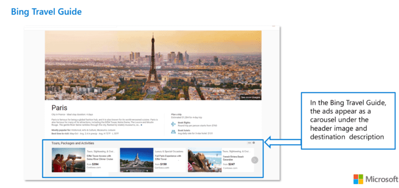 Tours and activities ads in Bing Travel Guides