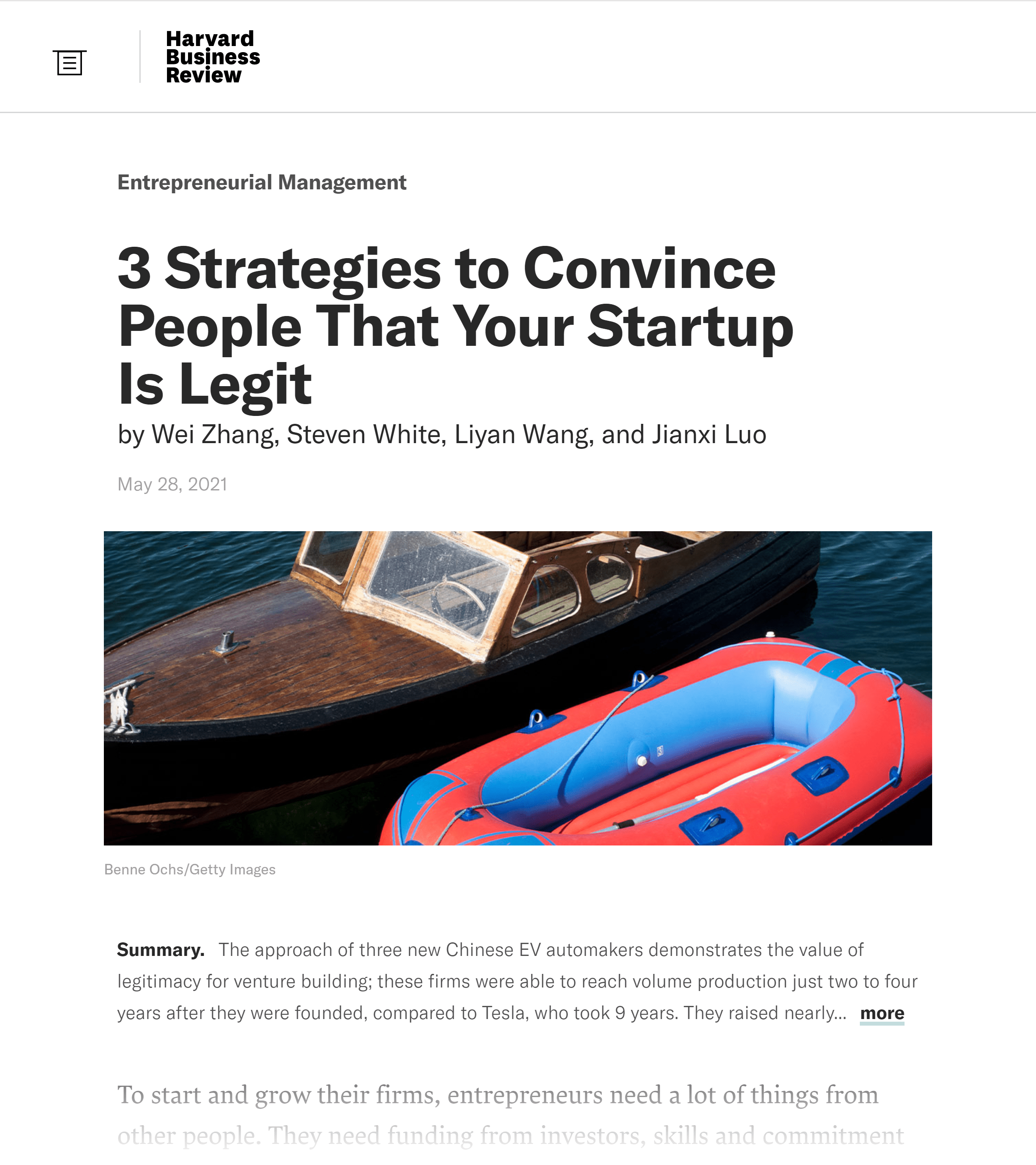 HBR – Strategies to convince people