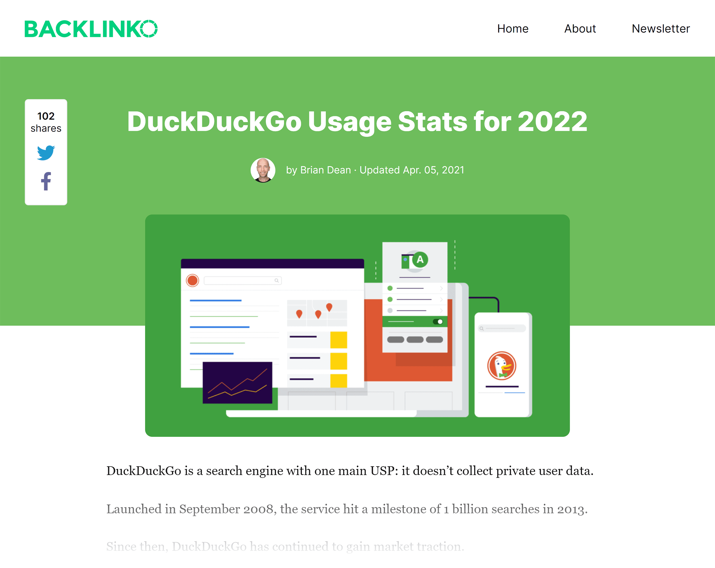 Backlinko – DuckDuckGo stats