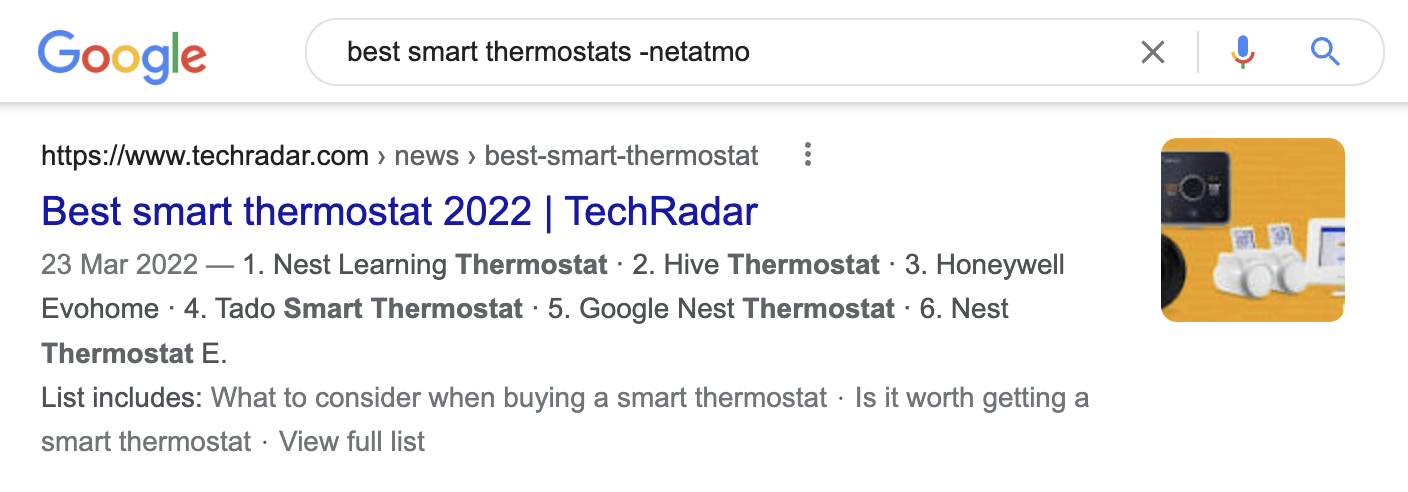 1-best-smart-thermostat-serp 5 Simple E-commerce Link Building Tactics