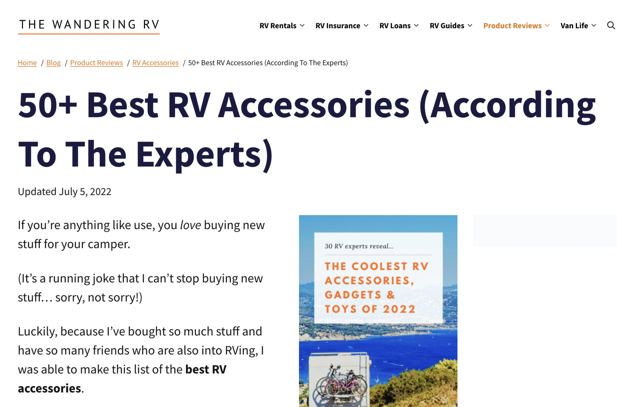 6-rv-accessories-article-example How to Start Affiliate Marketing With No Money in 2022 (5 Steps)