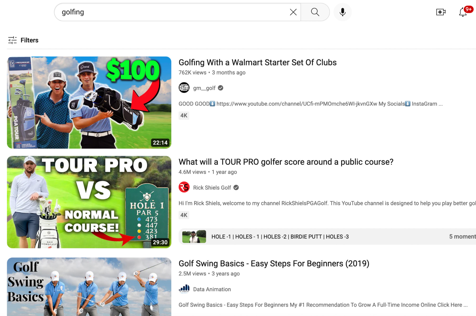 12-youtube-search-results-for-golfing Here's How to Start an Online Business (9 Steps to Success)