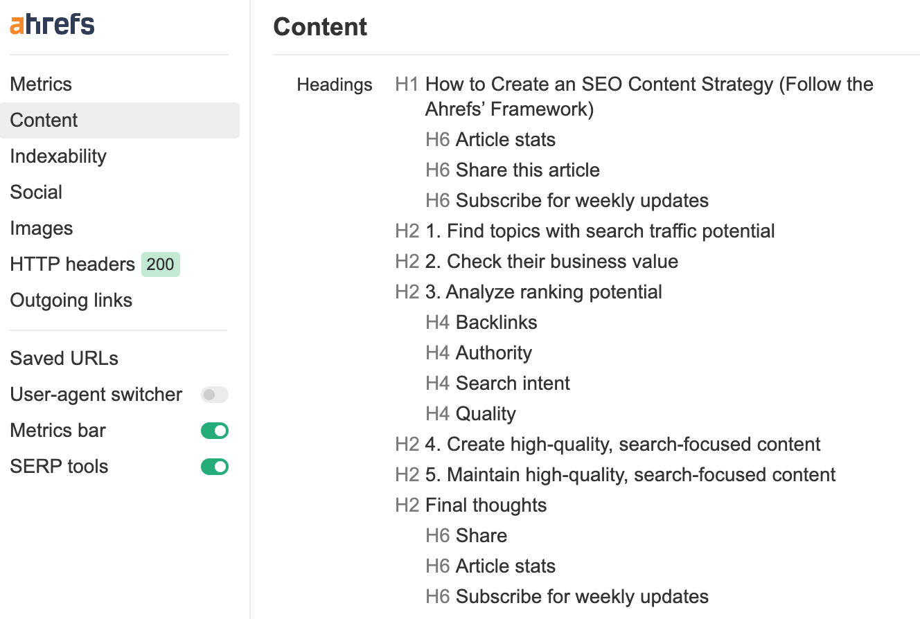 17-content-report-ahrefs-seo-toolbar How Many SEO Keywords Should a Page Really Target?