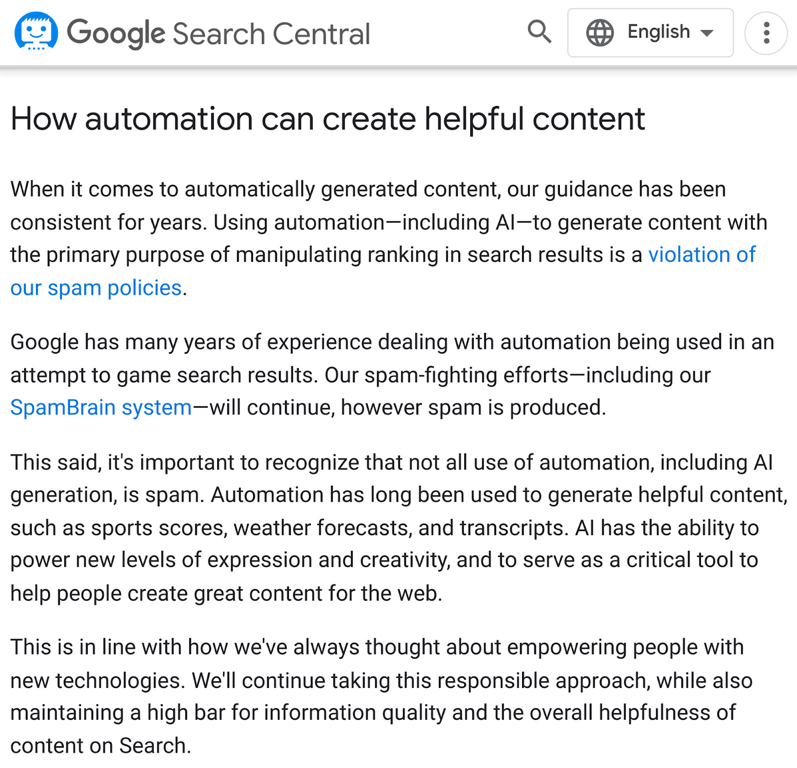 Google-says-automation-can-create-helpful-content SEO Automation: 17 Tasks Streamlined for Enhanced Efficiency