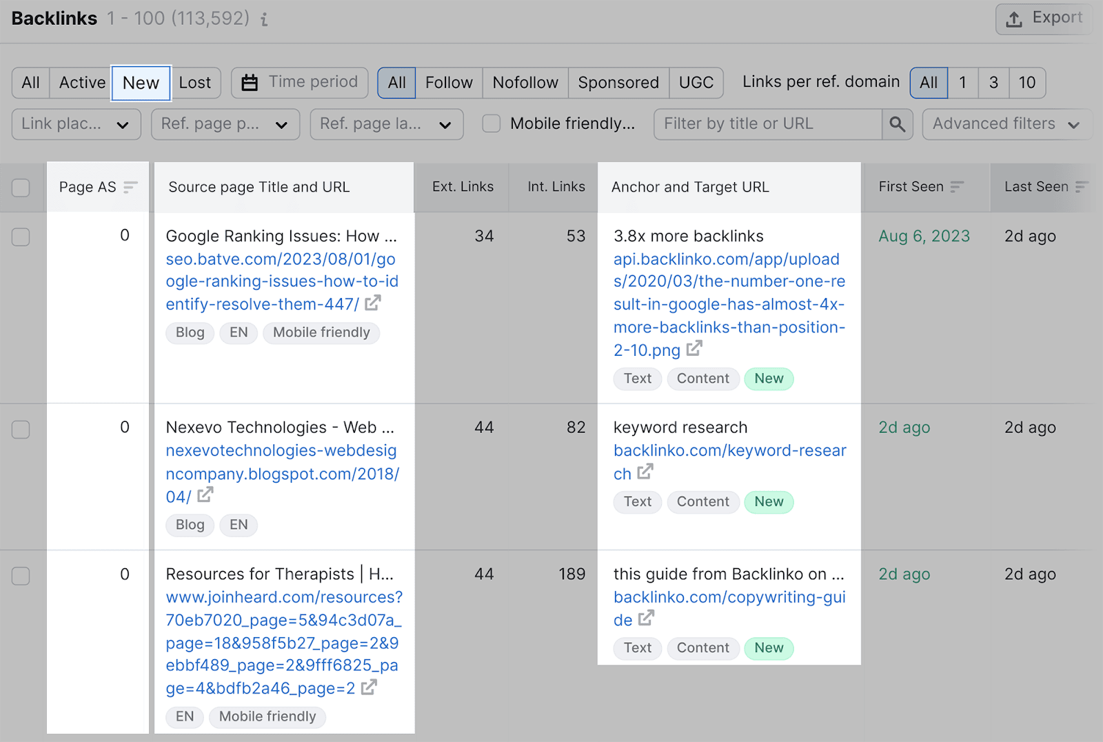 List-of-newly-acquired-backlinks SEO Automation: 17 Tasks Streamlined for Enhanced Efficiency