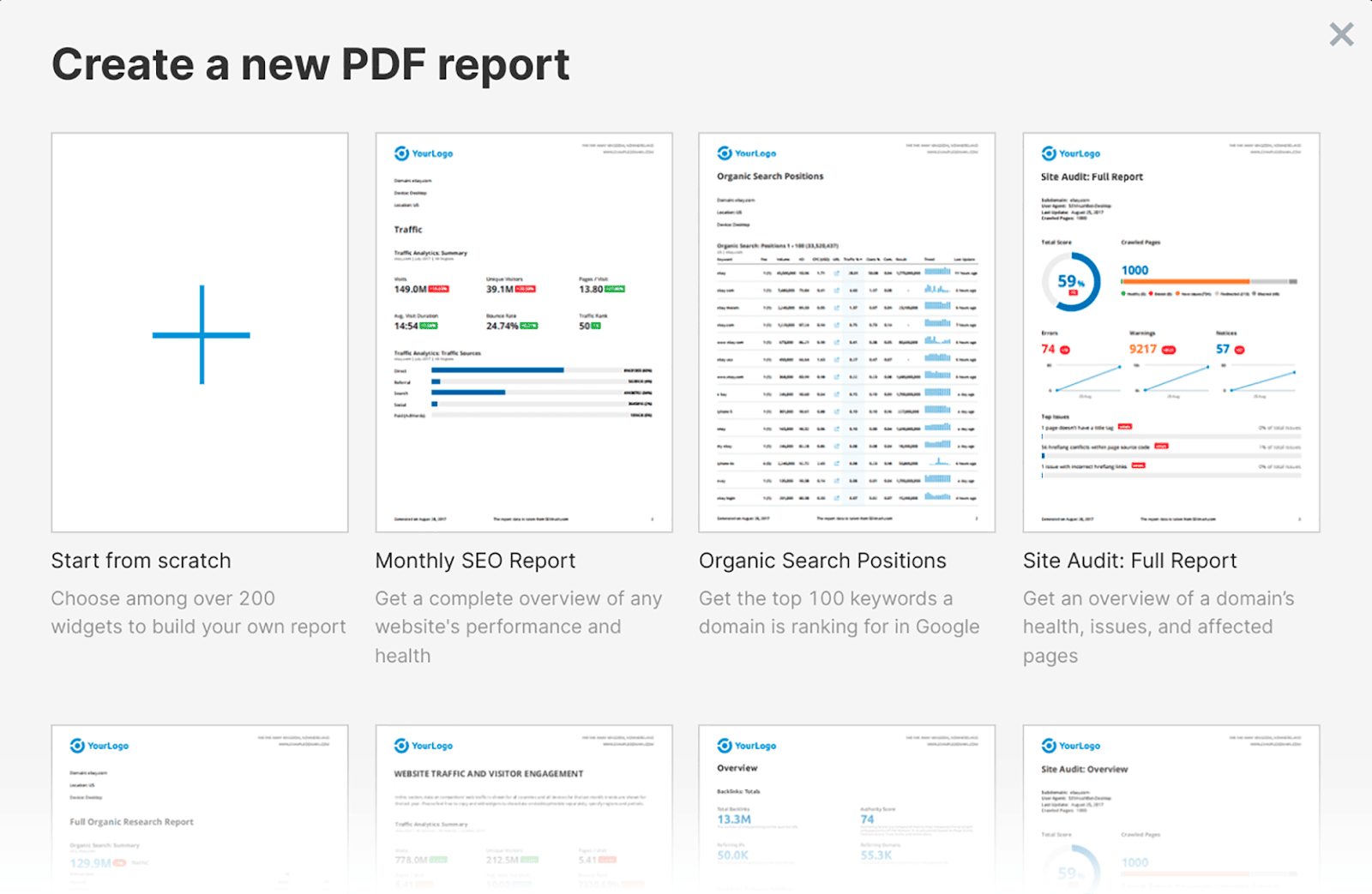 Options-to-create-a-PDF-report SEO Automation: 17 Tasks Streamlined for Enhanced Efficiency