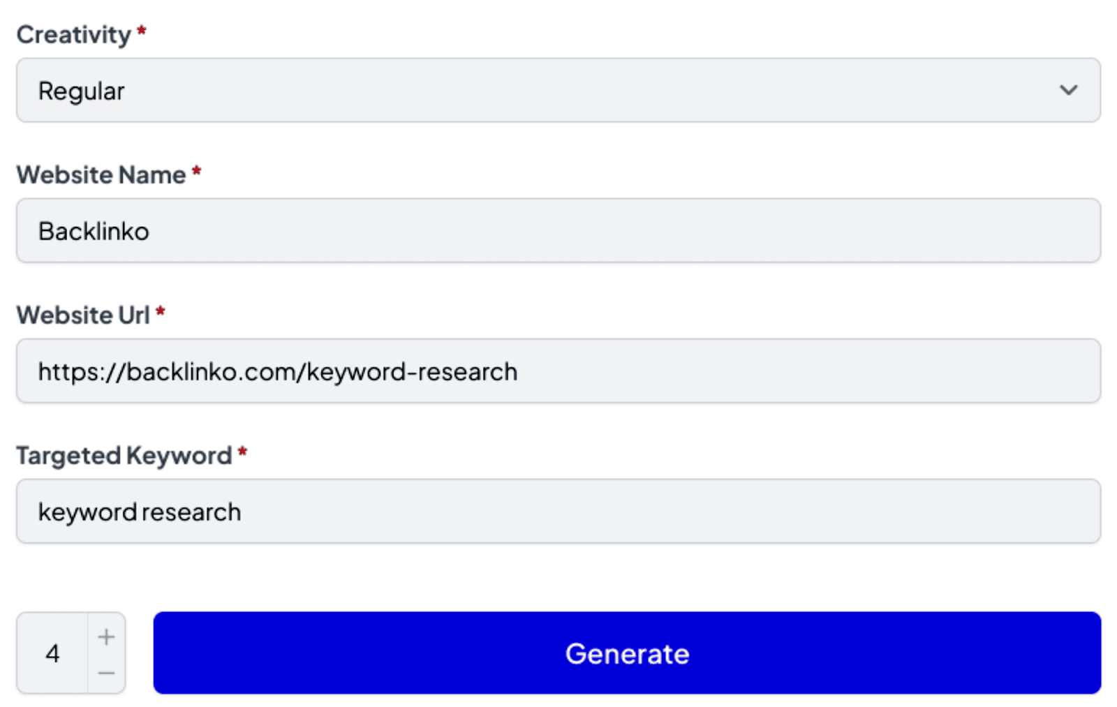 Target-keyword-and-website-information SEO Automation: 17 Tasks Streamlined for Enhanced Efficiency