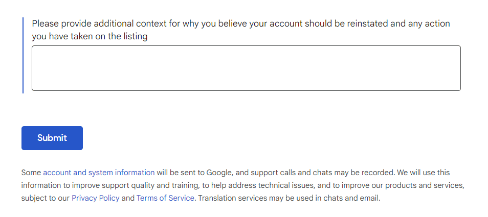 Additional-reivew-form-3 How to reappeal a Google Business Profile suspension