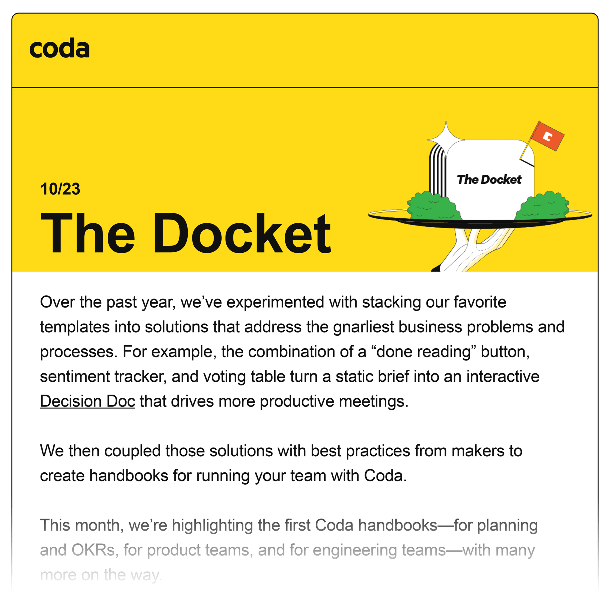 coda-the-docket 22 Content Marketing Examples to Inspire You