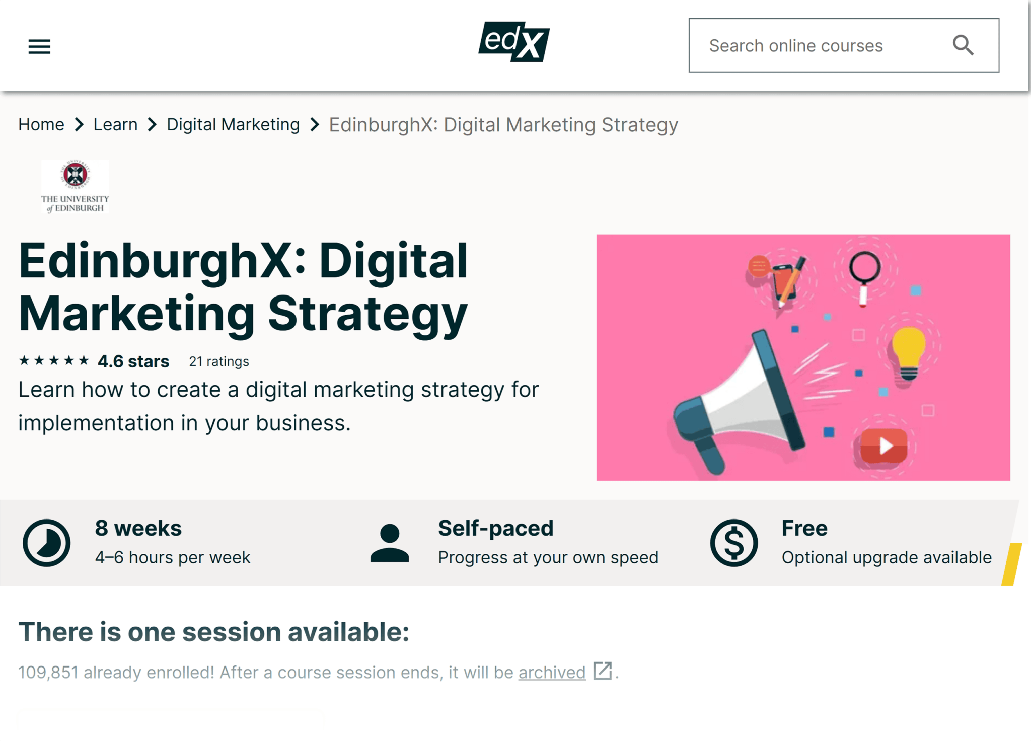edx-digital-marketing-strategy 7 Best Free Online Marketing Classes in 2024
