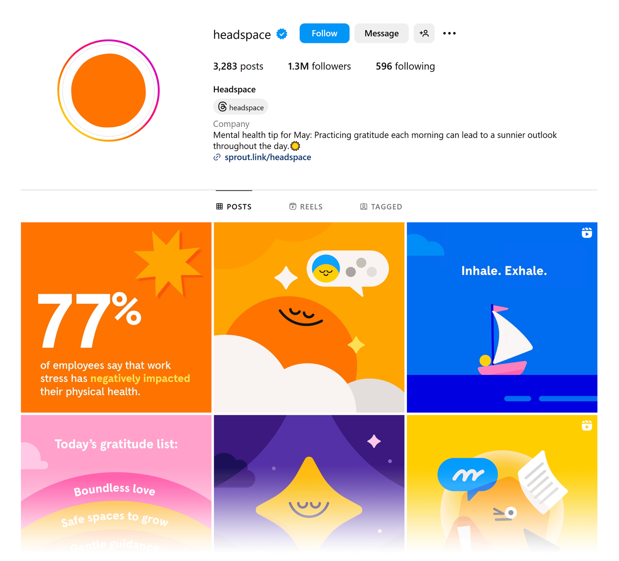 instagram-headspace 22 Content Marketing Examples to Inspire You