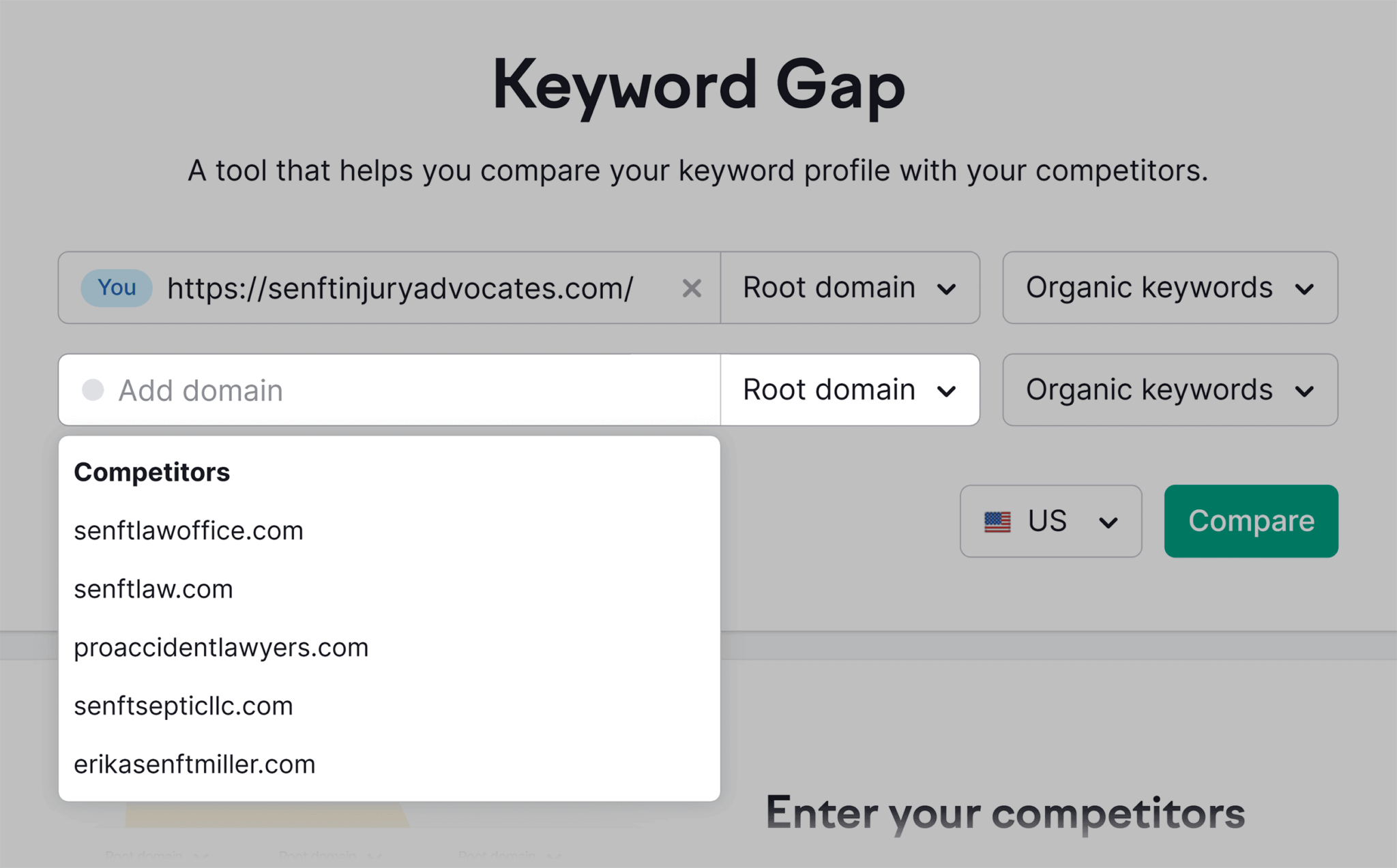keyword-gap-add-competitor Law Firm SEO: A 5-Step Guide to Getting More Leads and Clients