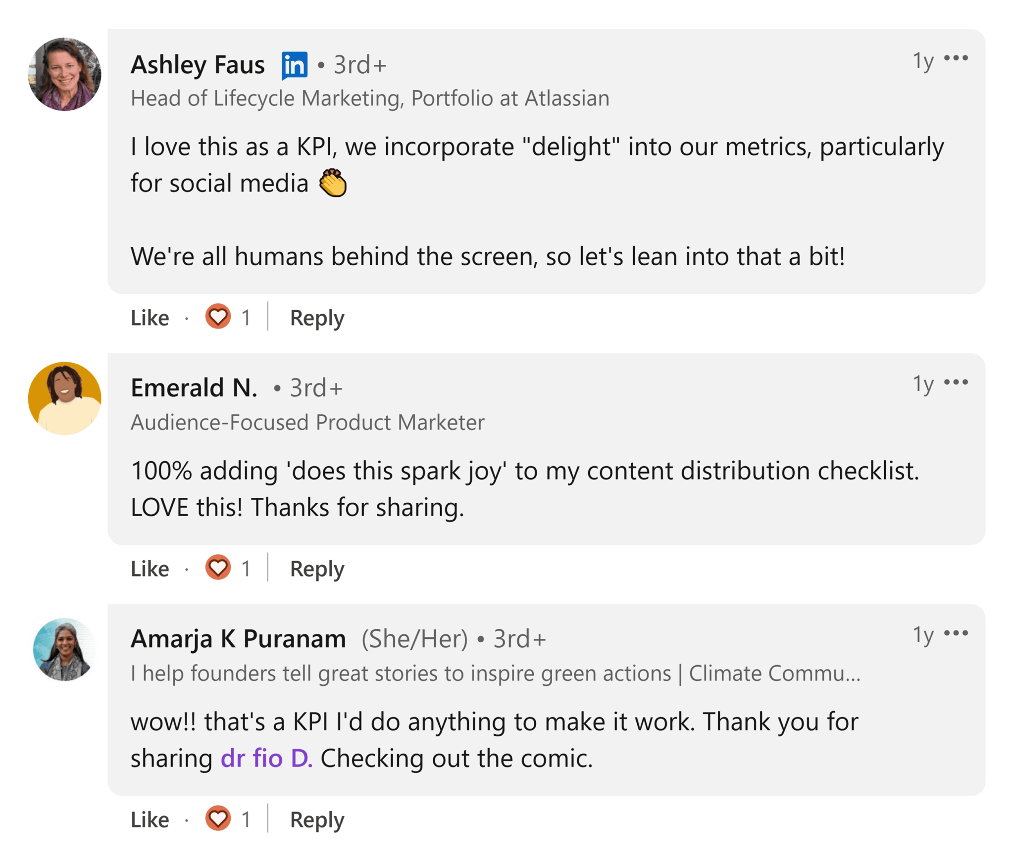 linkedin-fio-dosetto-comments 22 Content Marketing Examples to Inspire You