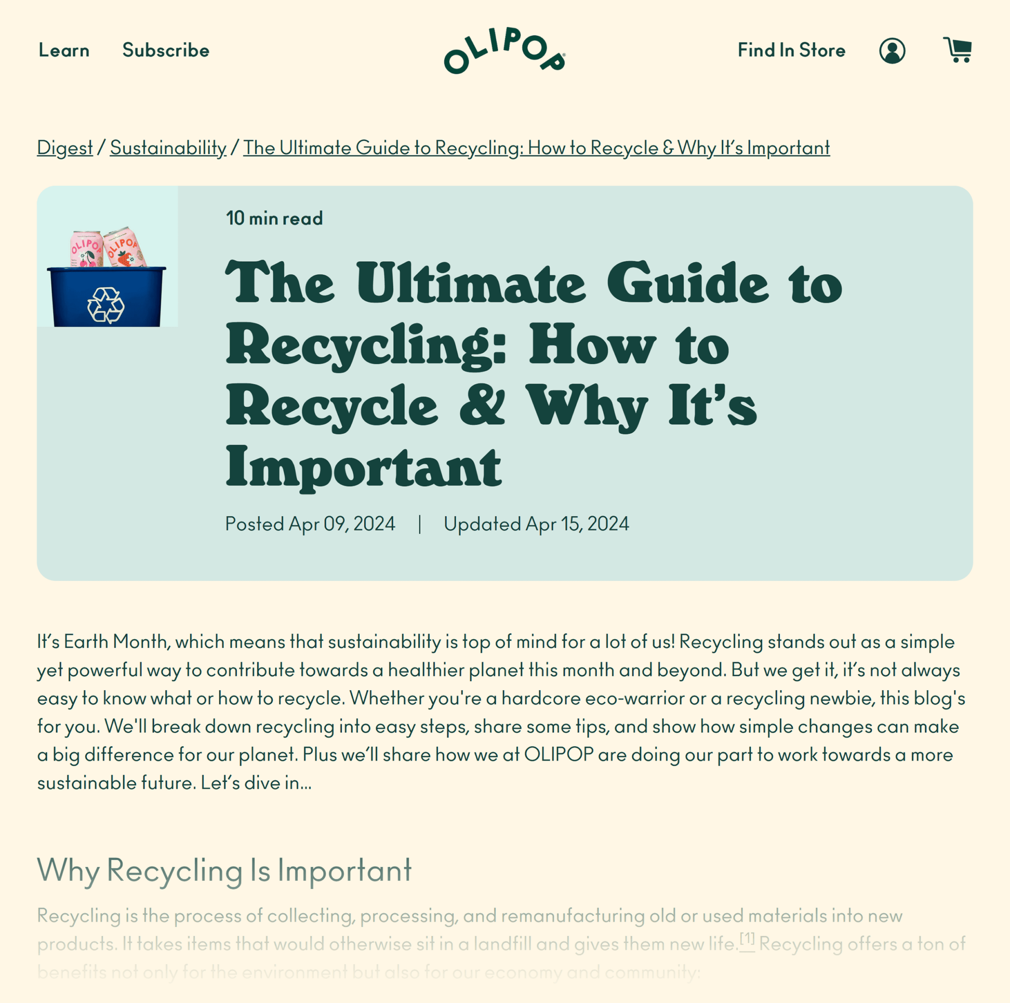 olipop-how-to-recycle 22 Content Marketing Examples to Inspire You