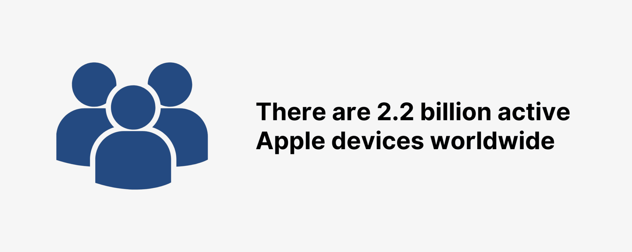 There are 2.2 billion active Apple devices worldwide