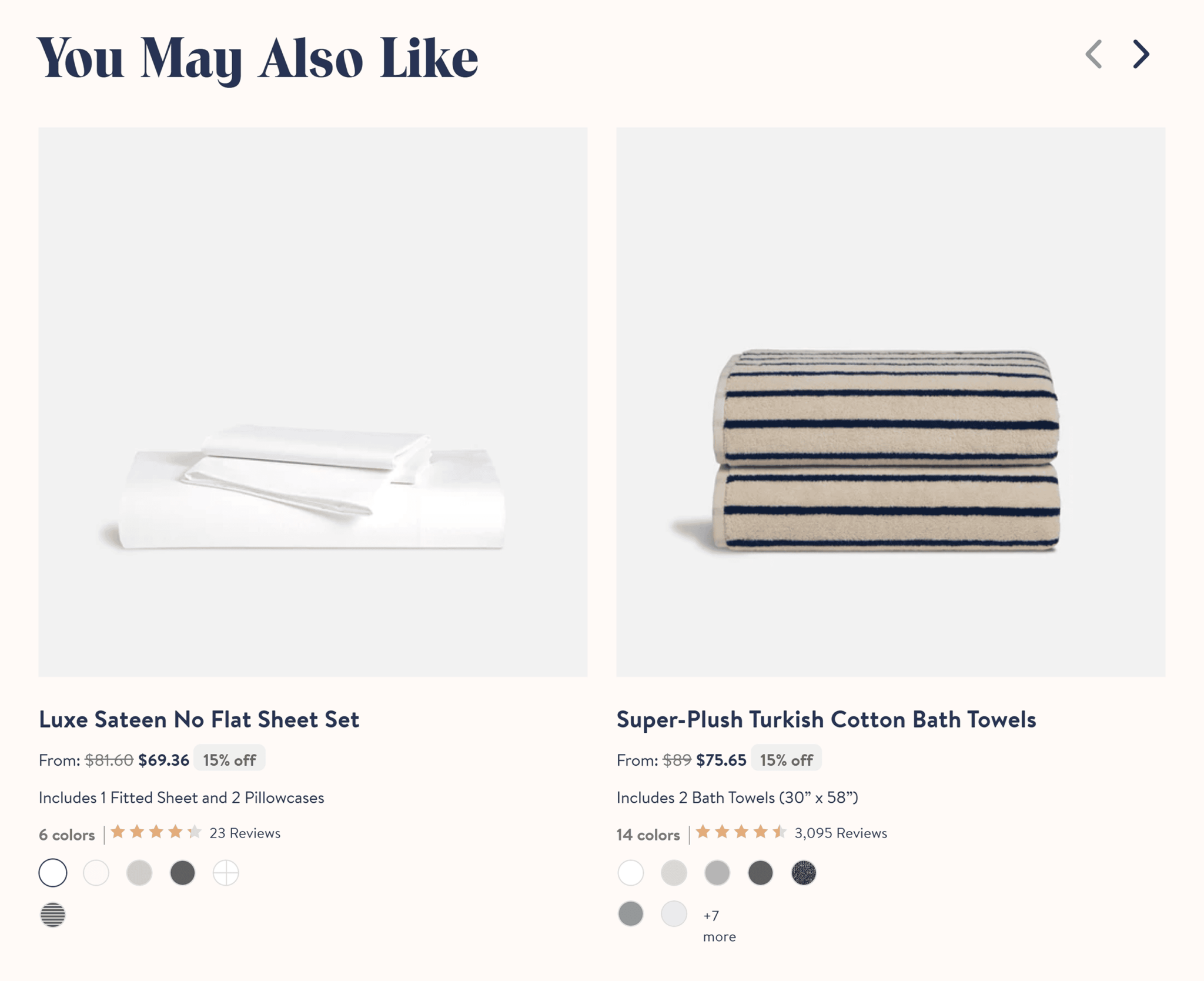 brooklinen-you-may-also-like 20 Effective Product Page Examples (+ Best Practices)