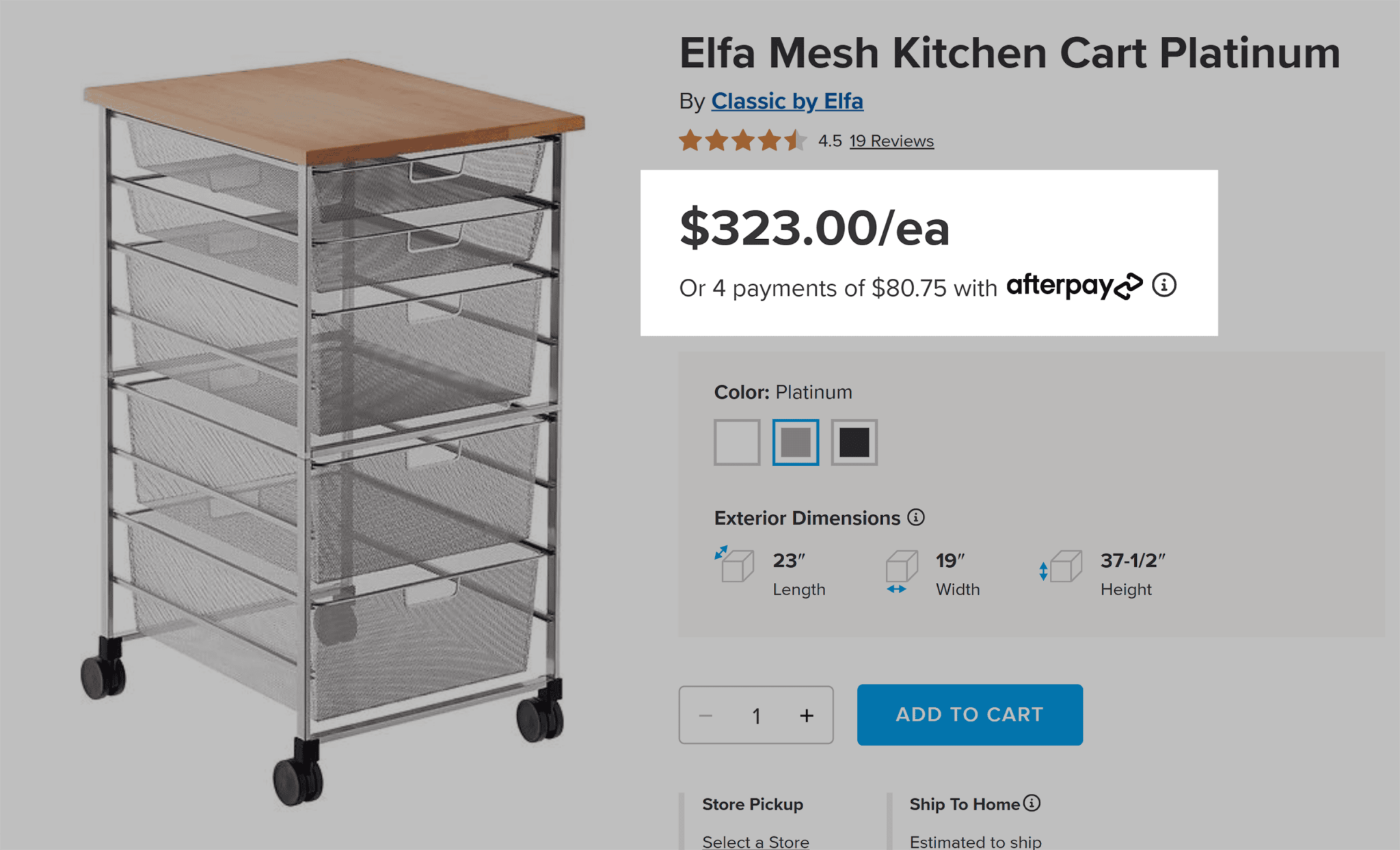containerstore-payment-options 20 Effective Product Page Examples (+ Best Practices)