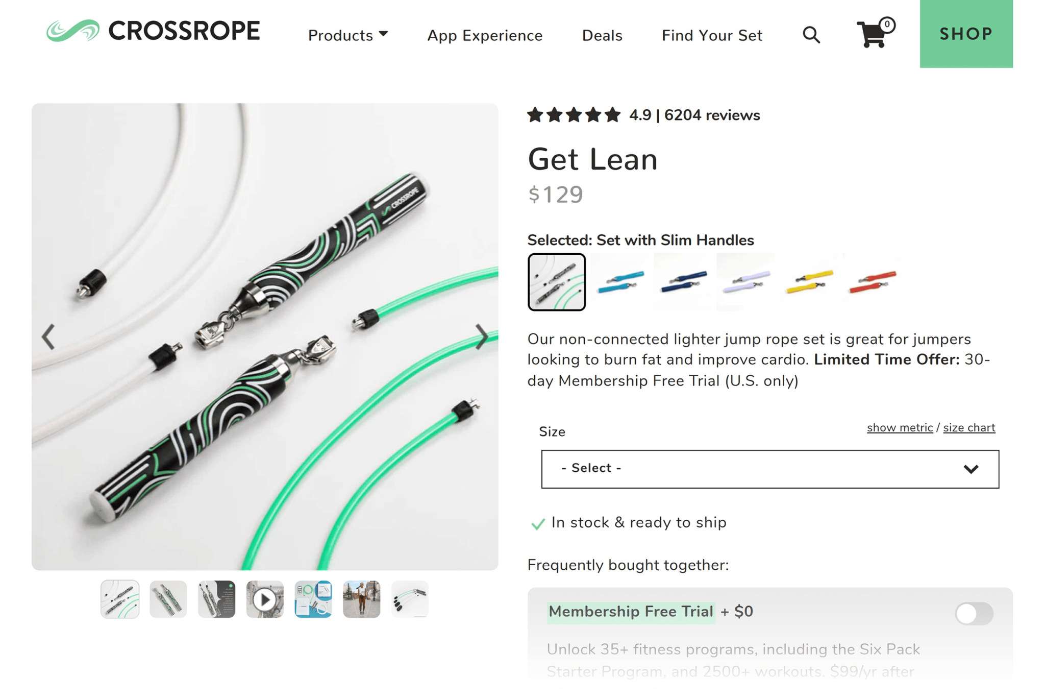 crossrope-lean-jump-rope 20 Effective Product Page Examples (+ Best Practices)
