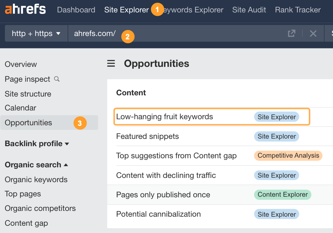 finding-low-hanging-fruit-keyword-in-ahrefs- Results-Driven SEO Project Management: From Chaos to Cash