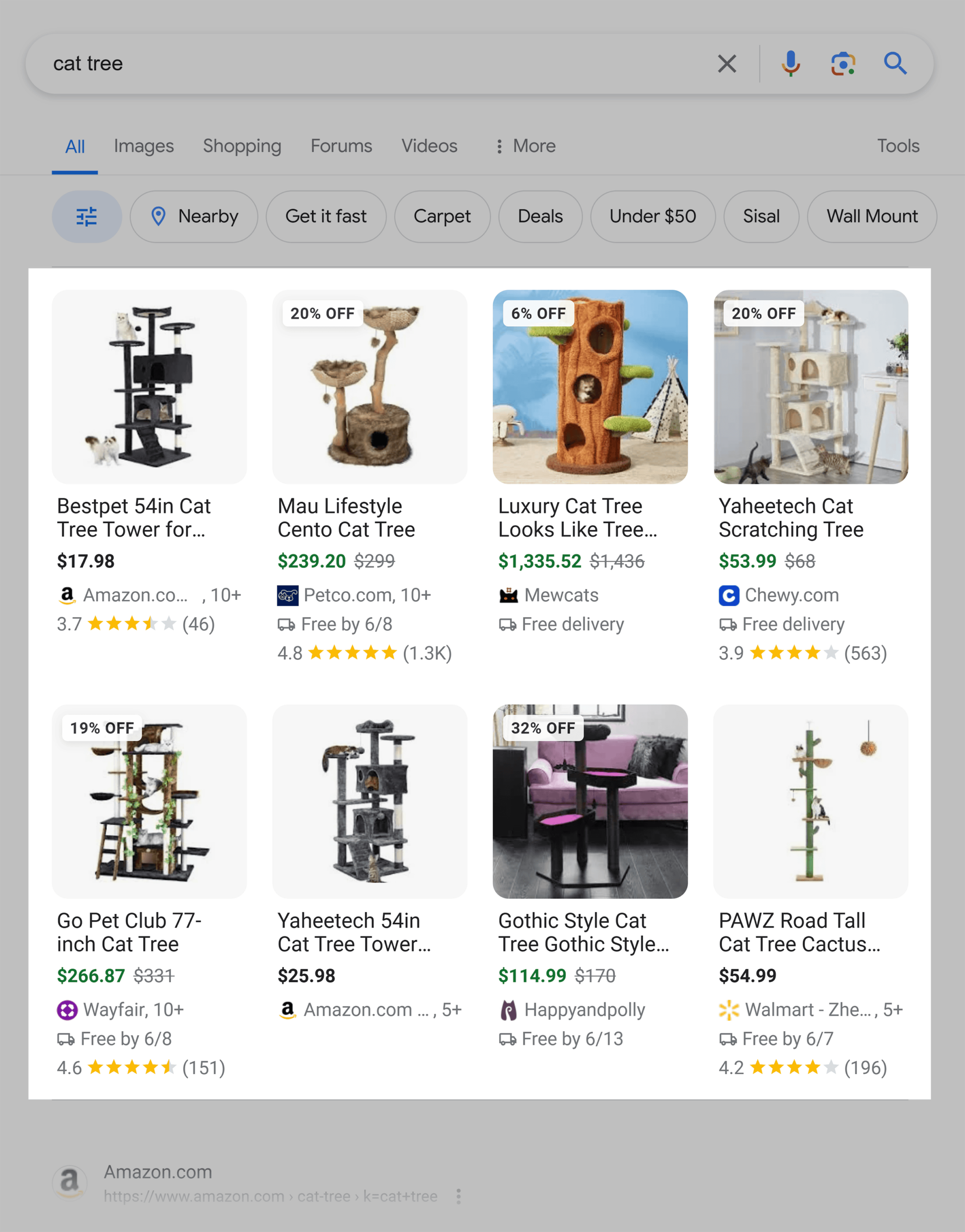 google-serp-cat-tree Ecommerce Marketing: 11 Strategies to Drive Traffic and Sales
