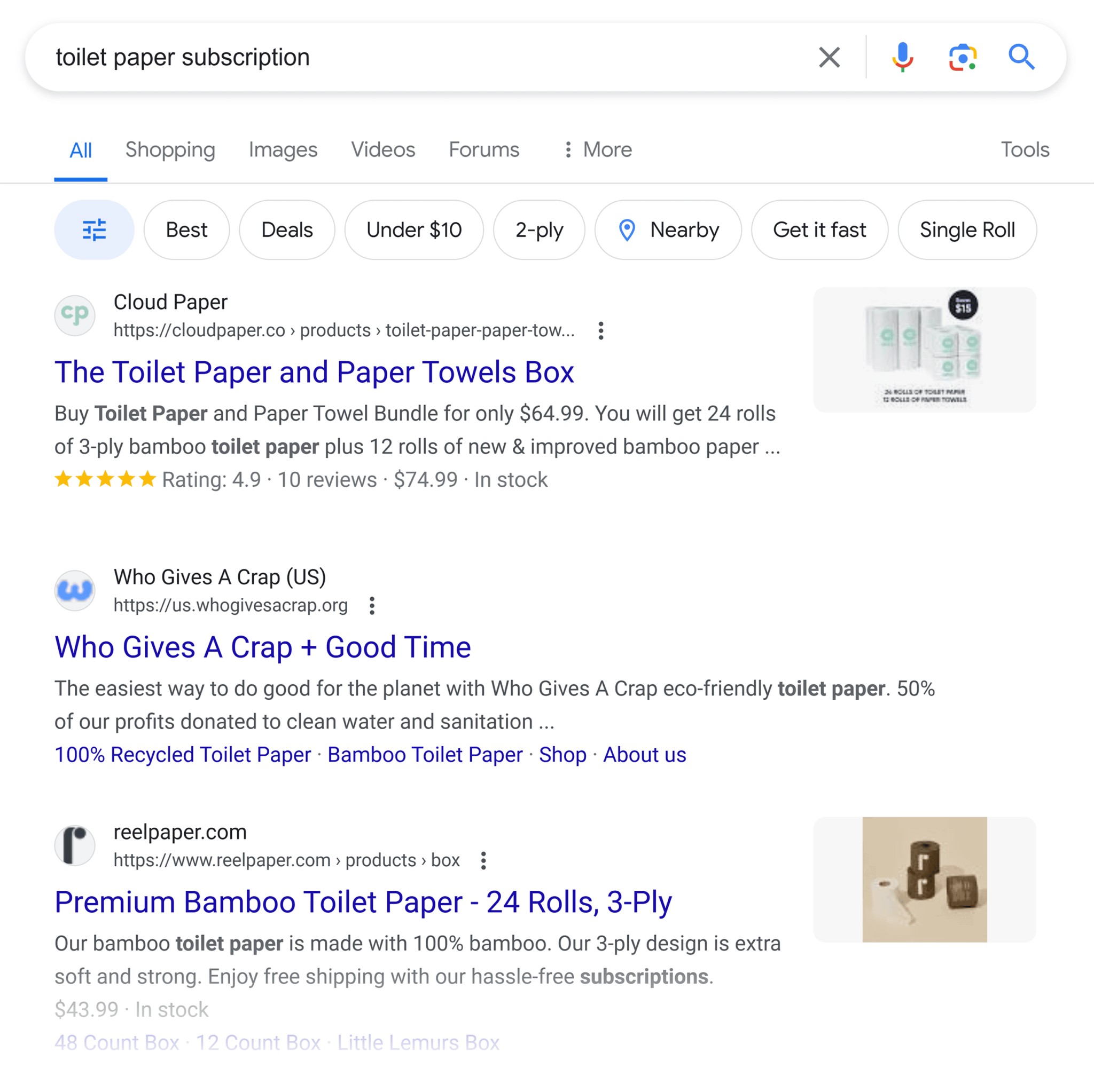 google-serp-toilet-paper-subscription Small Business SEO: 10 Tips to Get Your Website Found Online