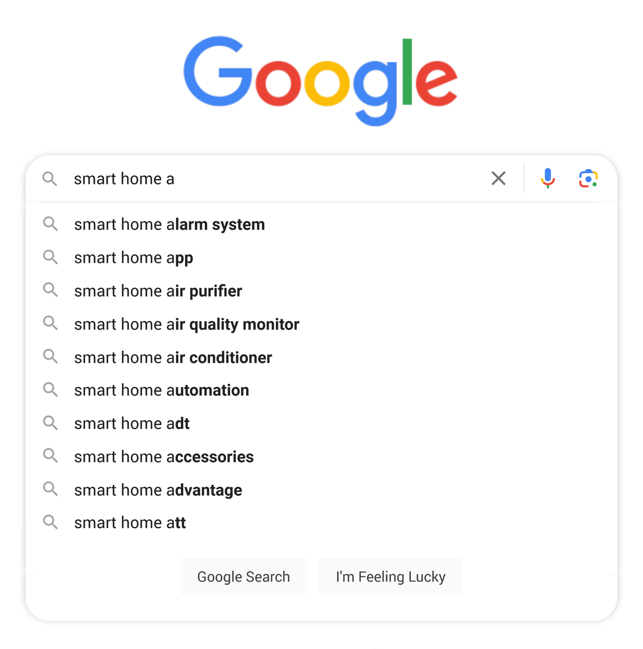 google-suggest-smart-home-a Small Business SEO: 10 Tips to Get Your Website Found Online