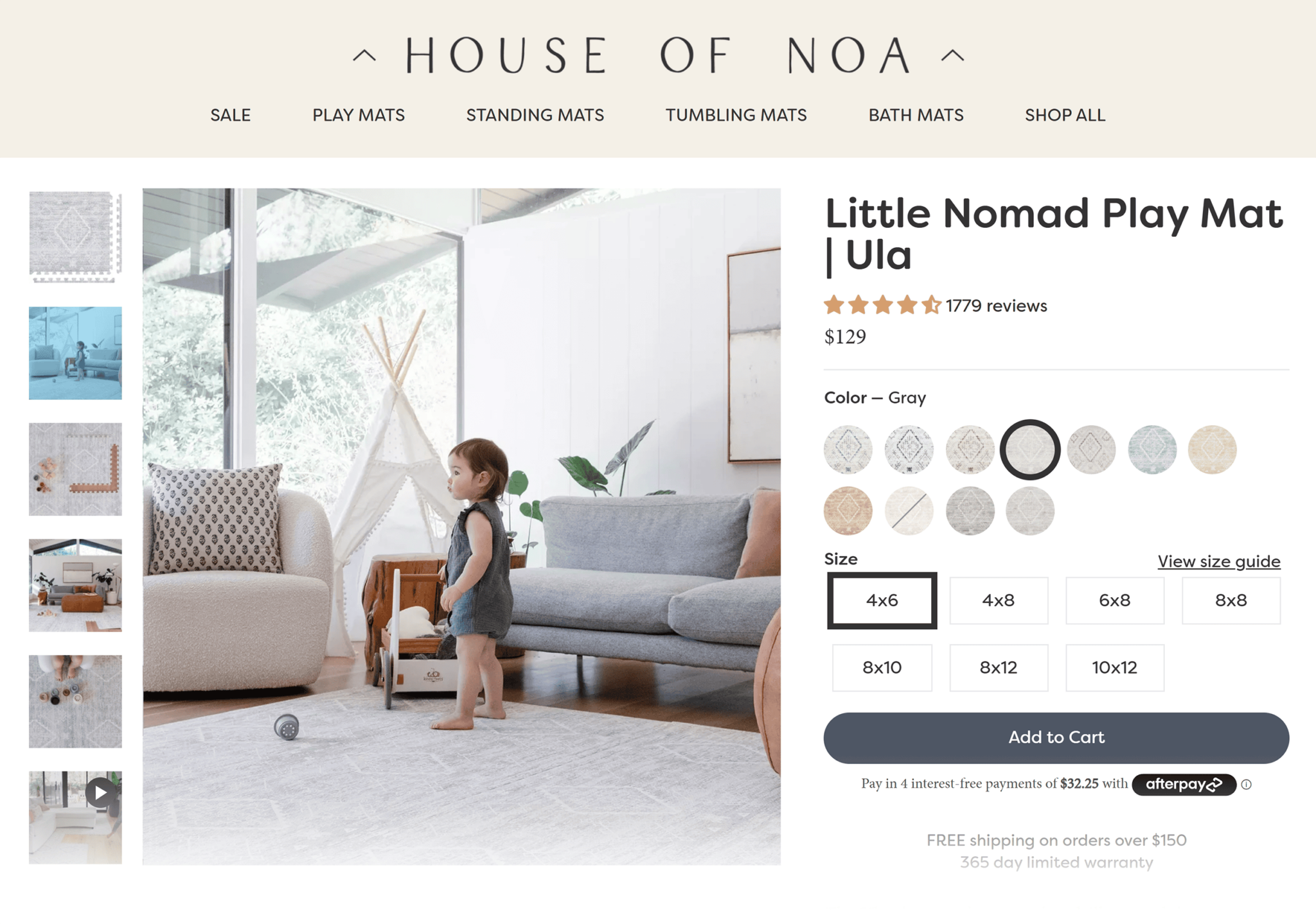 houseofnoa-little-nomad-play-mat 20 Effective Product Page Examples (+ Best Practices)