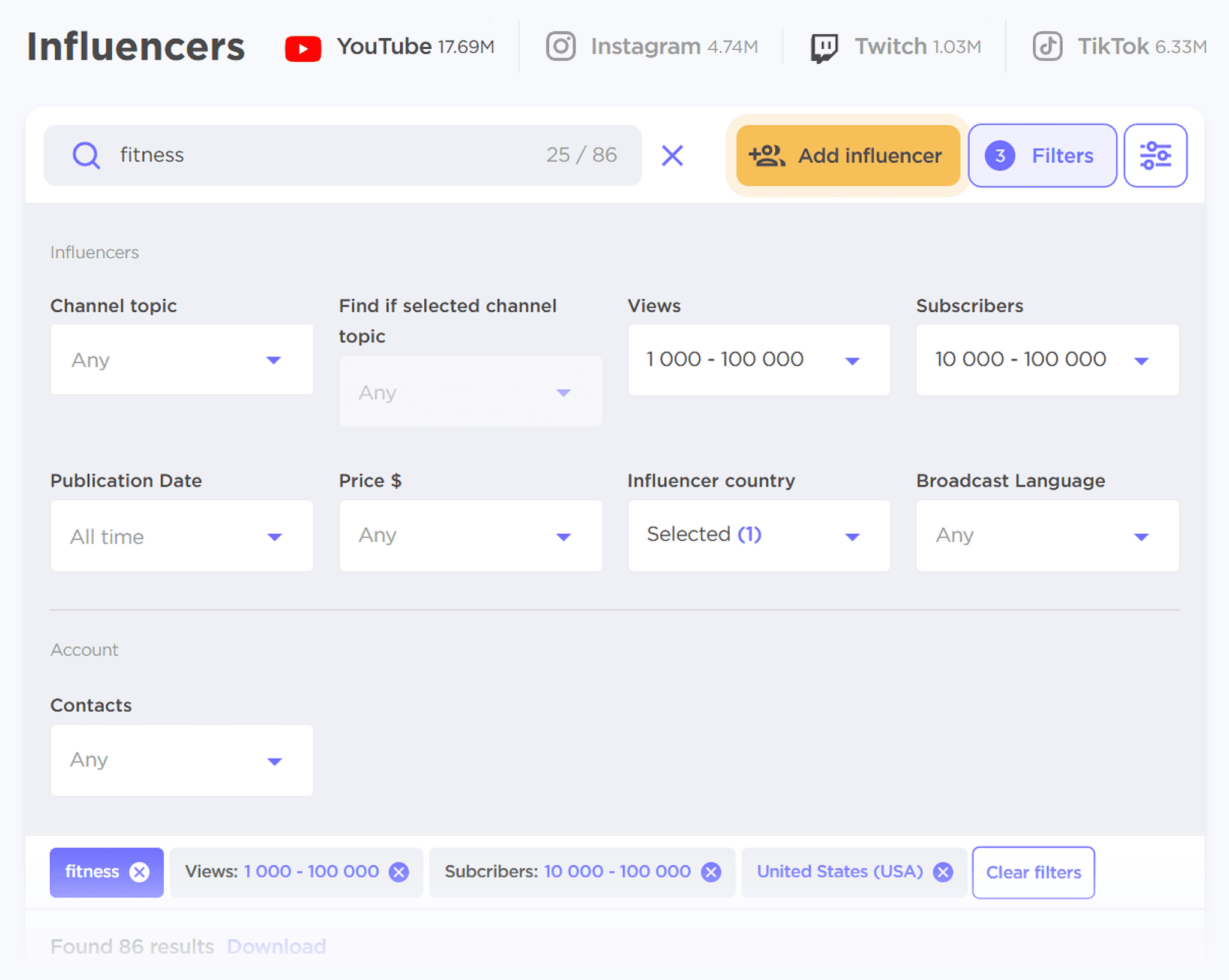 influencer-analytics-search-filters Ecommerce Marketing: 11 Strategies to Drive Traffic and Sales