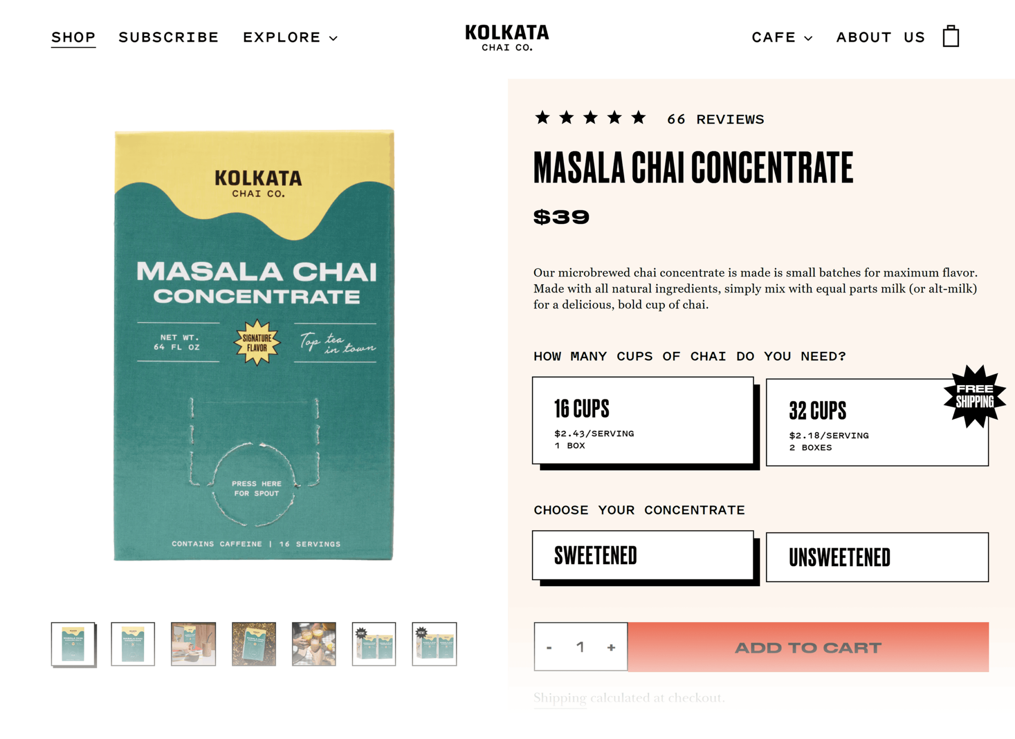 kolkata-masala-chai-concentrate 20 Effective Product Page Examples (+ Best Practices)