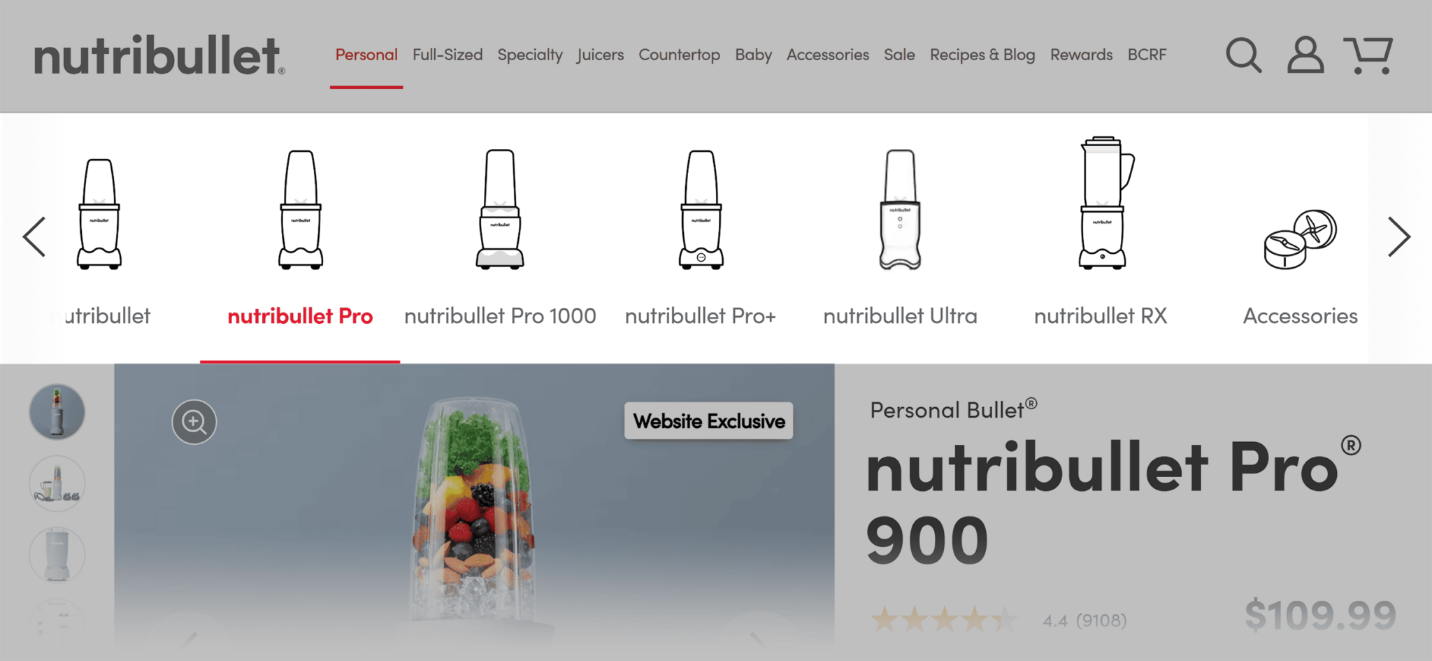 nutribullet-menu 20 Effective Product Page Examples (+ Best Practices)