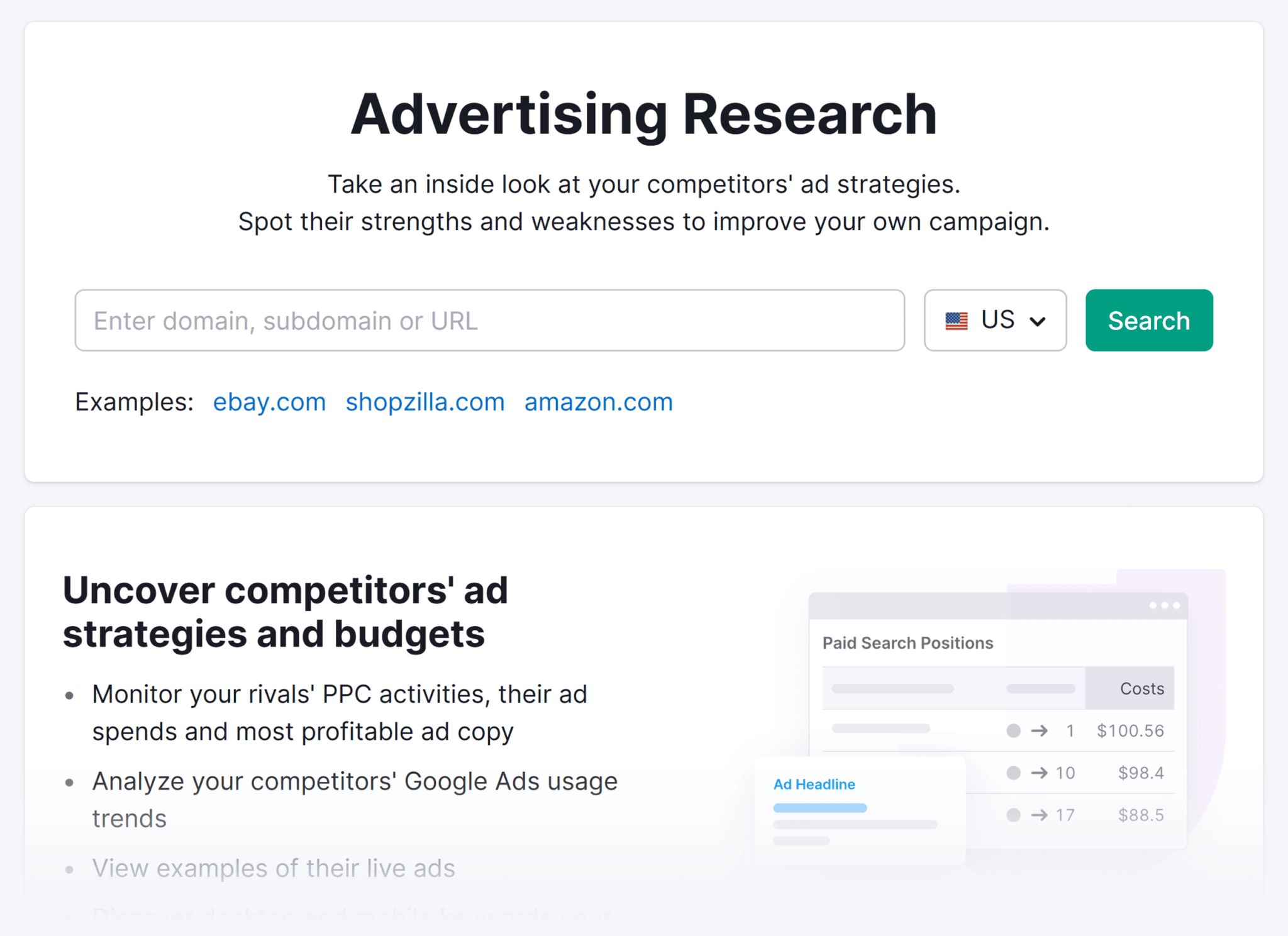 semrush-advertising-research 29 Top Digital Marketing Tools for Every Budget