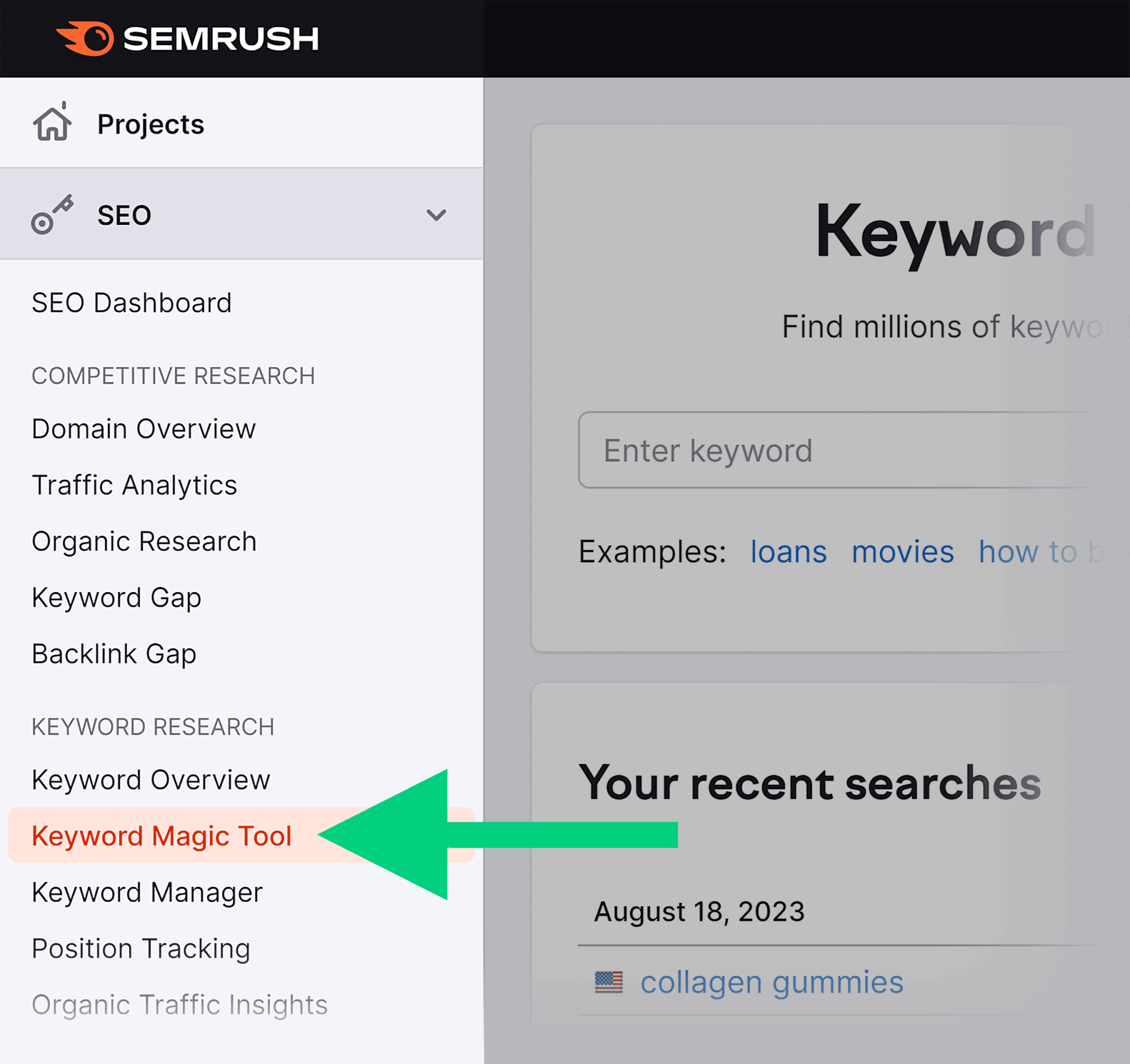 semrush-keyword-magic-tool-2 Pillar Pages: How to Create One + Examples