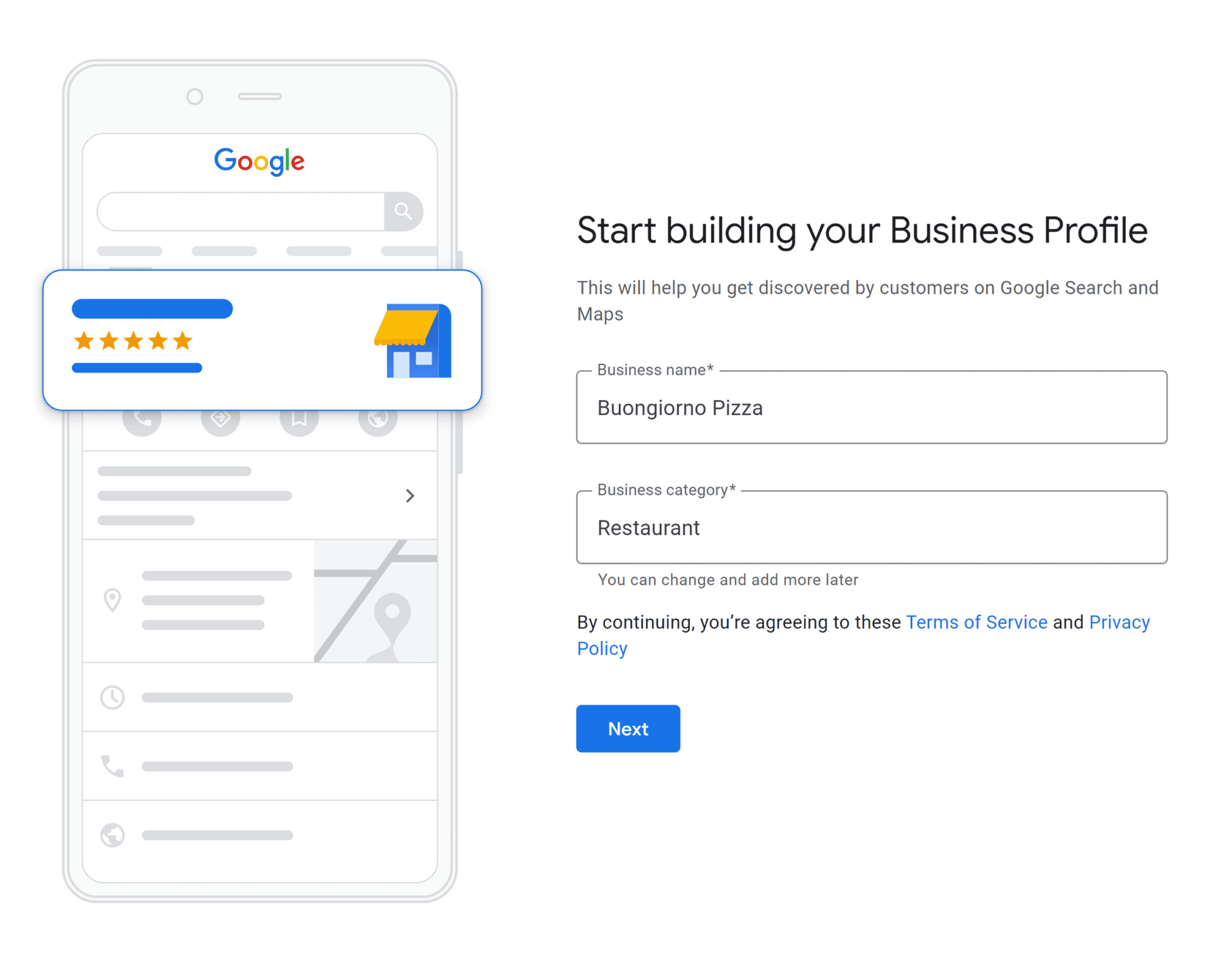 start-building-your-business-profile Small Business SEO: 10 Tips to Get Your Website Found Online