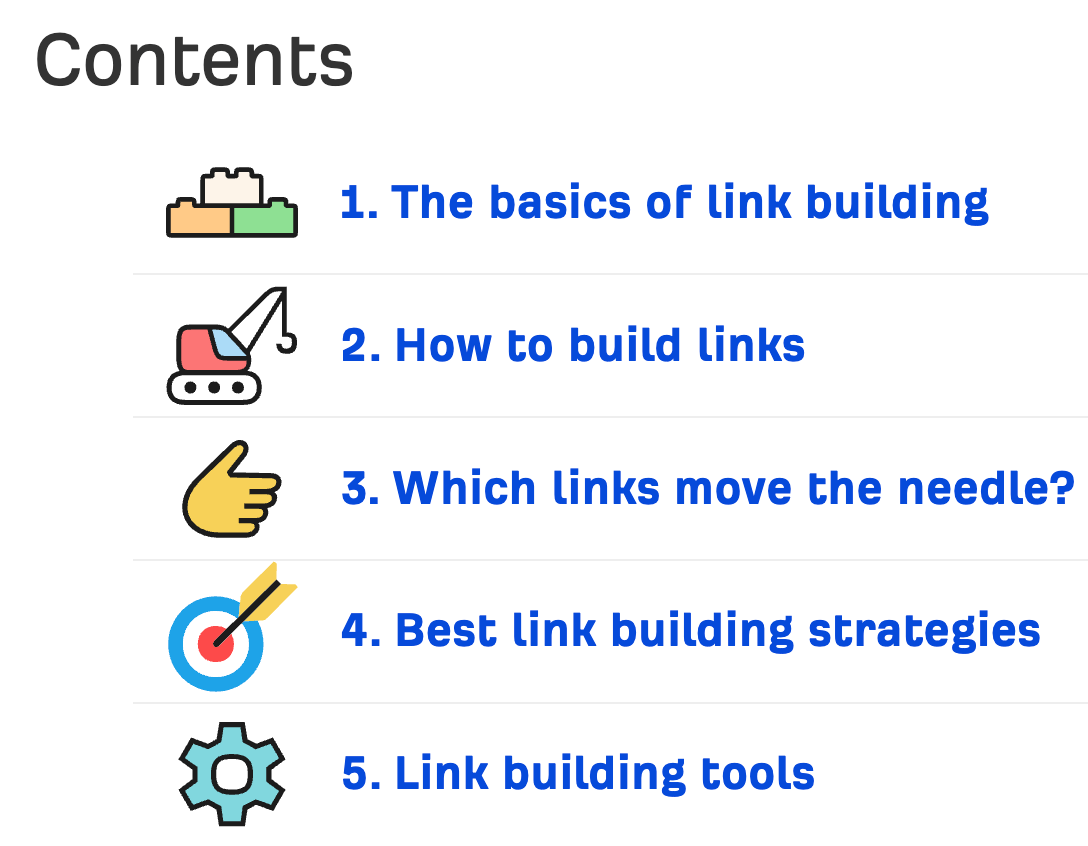 table-of-contents-for-our-link-building-post Repurposing Content: How to Get More Mileage From Your Existing Content