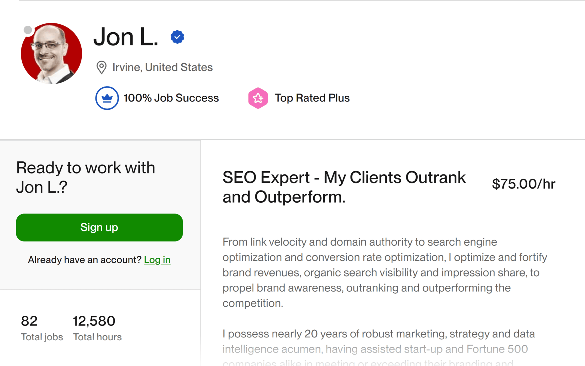 upwork-profile SEO Consultants Guide: When to Hire and What to Expect