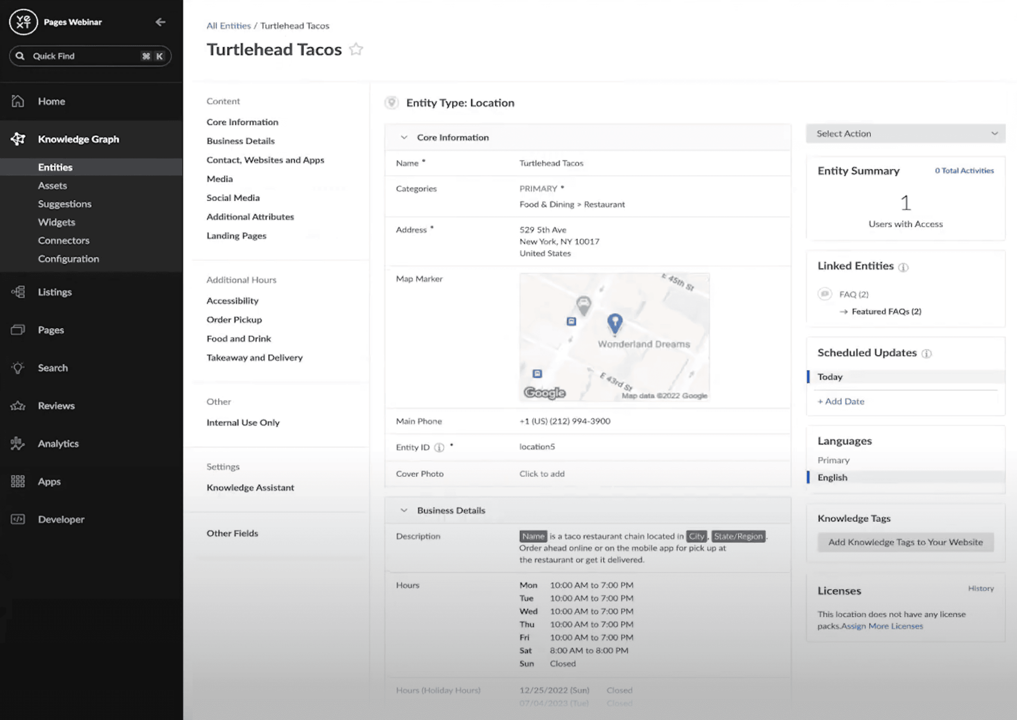 yext-create-landing-page 8 Powerful SEO AI Tools and Their Top Features