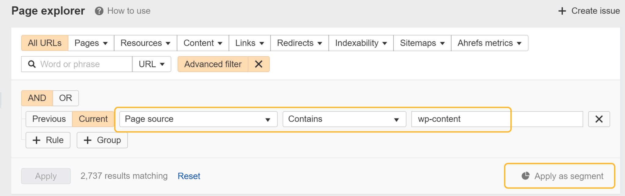 advanced-filter-to-find-different-cmss Enterprise SEO Challenges & Mistakes You Need To Overcome