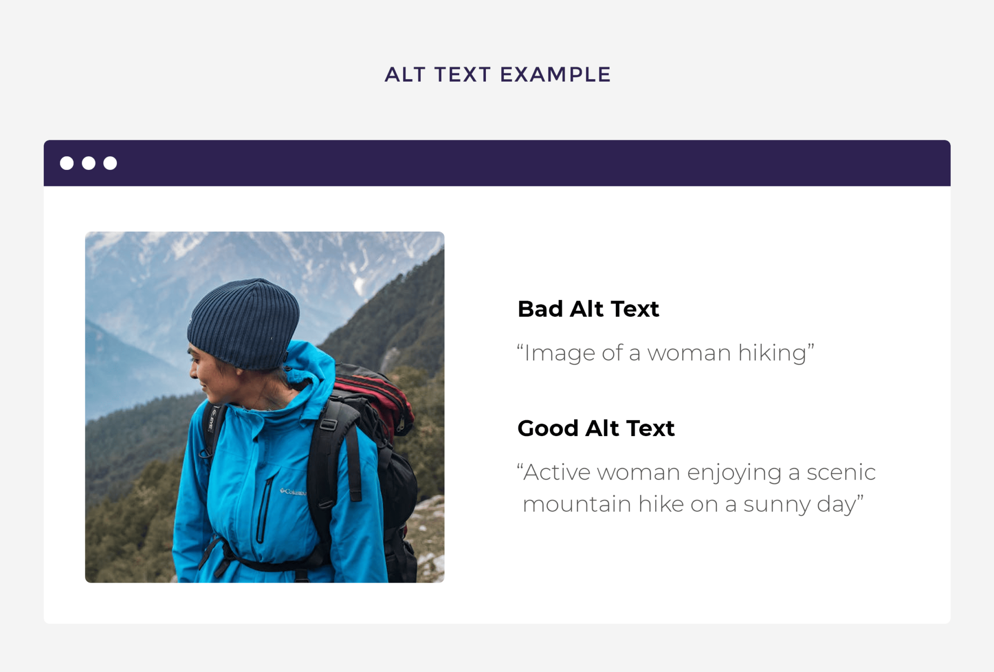 alt-text-example How to Do SEO for Your New Website [10-Step Guide]