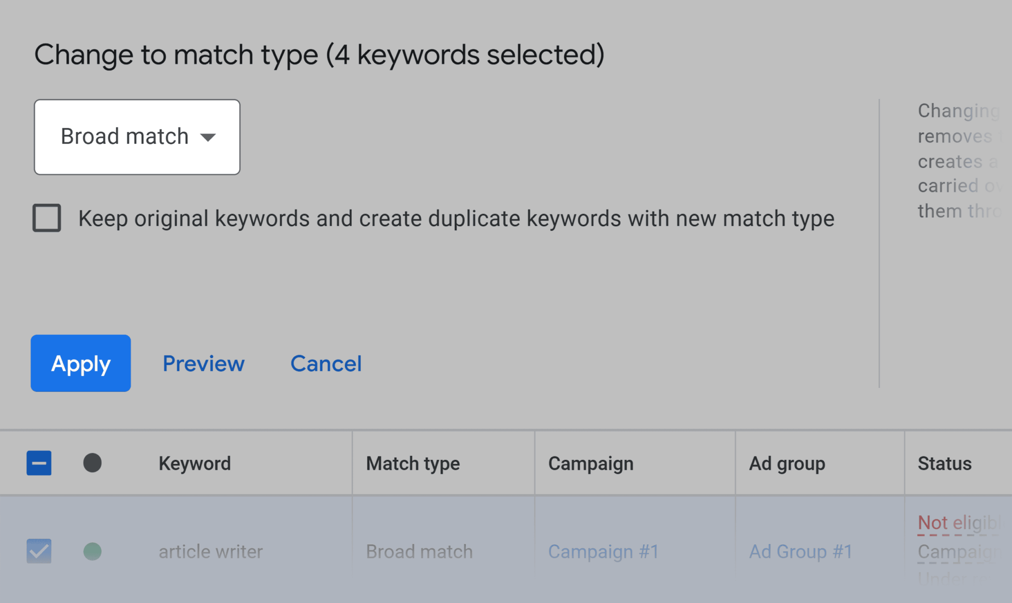 change-to-match-type How to Use Keyword Match Types in Google Ads