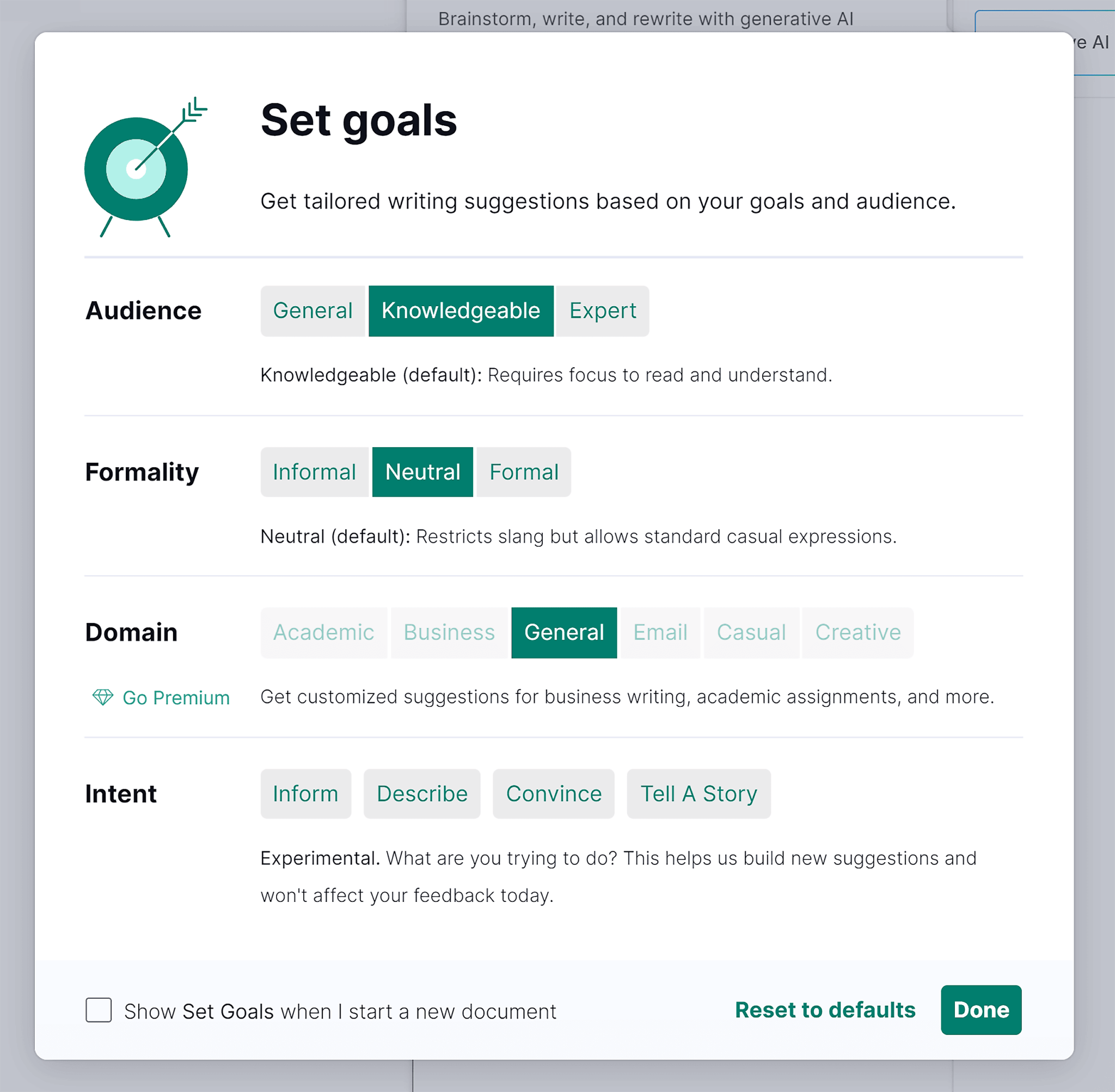 grammarly-goals 15 Best Quillbot Alternatives: The Ultimate Guide