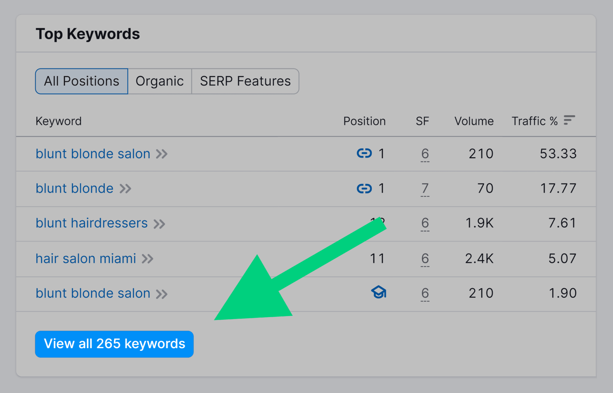 organic-research-bluntblondesalon-top-keywords How to Do SEO for Your New Website [10-Step Guide]