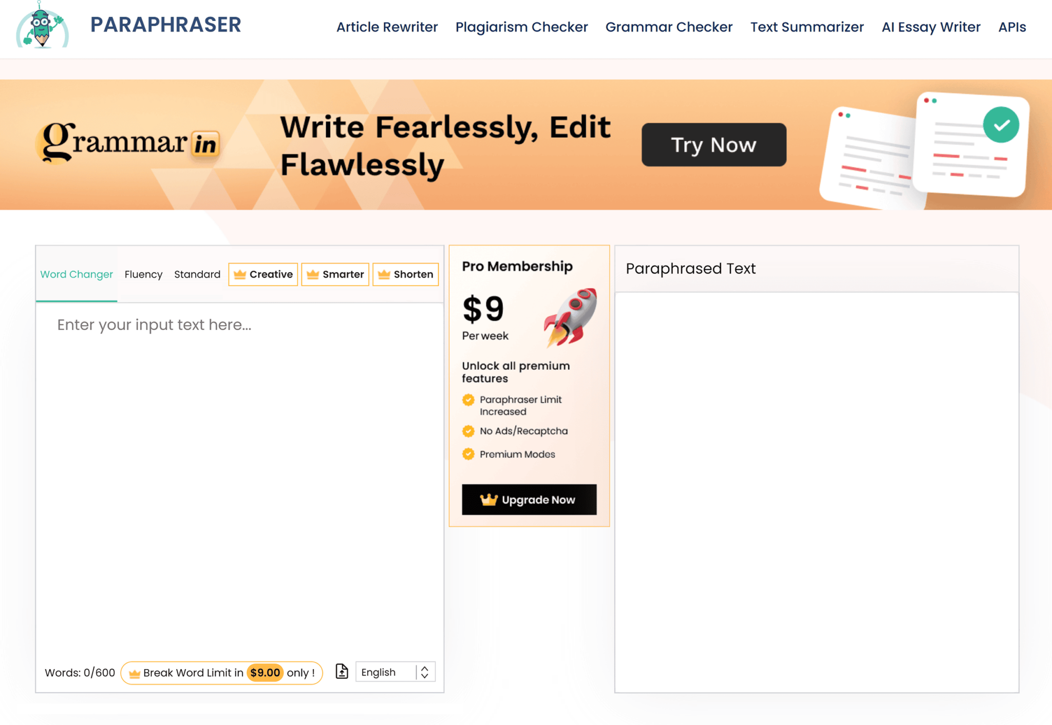 paraphraser-homepage 15 Best Quillbot Alternatives: The Ultimate Guide