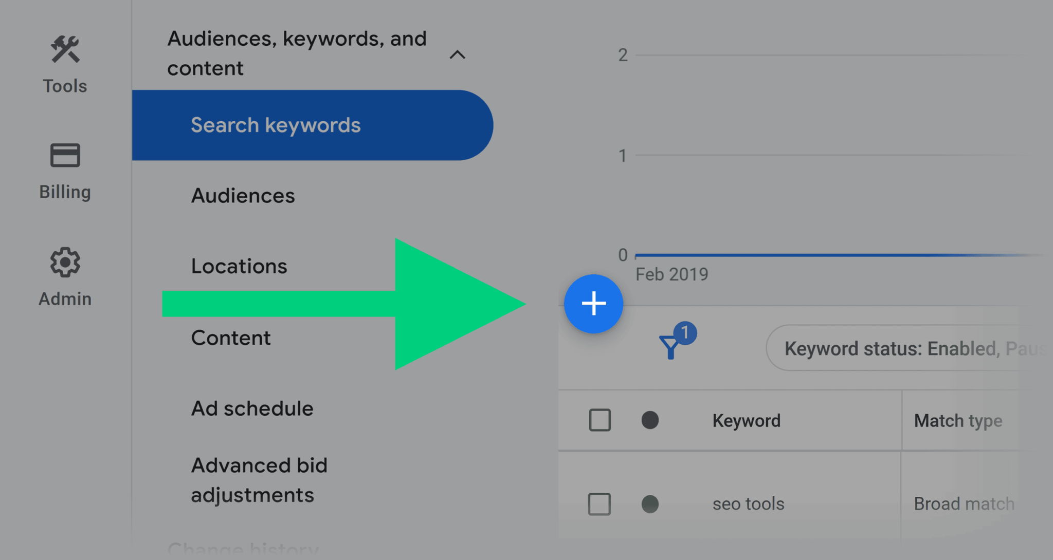 search-keywords-add-keywords-button How to Use Keyword Match Types in Google Ads